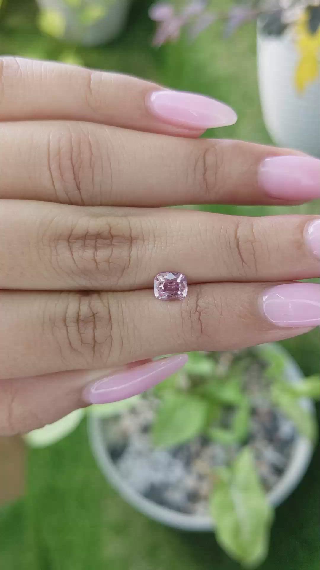0.83 Ct. Pink Sapphire from Ceylon (Sri Lanka) Size Video