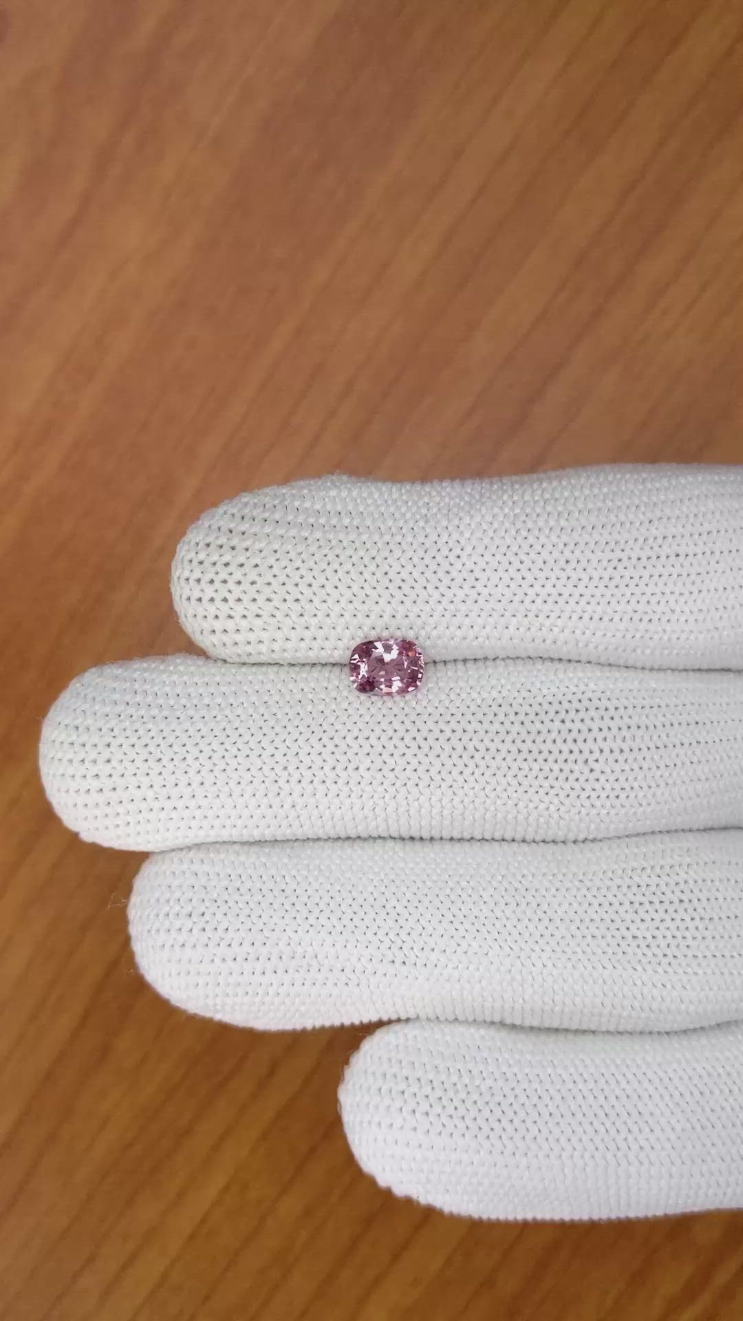 0.79 Ct. Purplish Pink Sapphire from Ceylon (Sri Lanka) Size Video