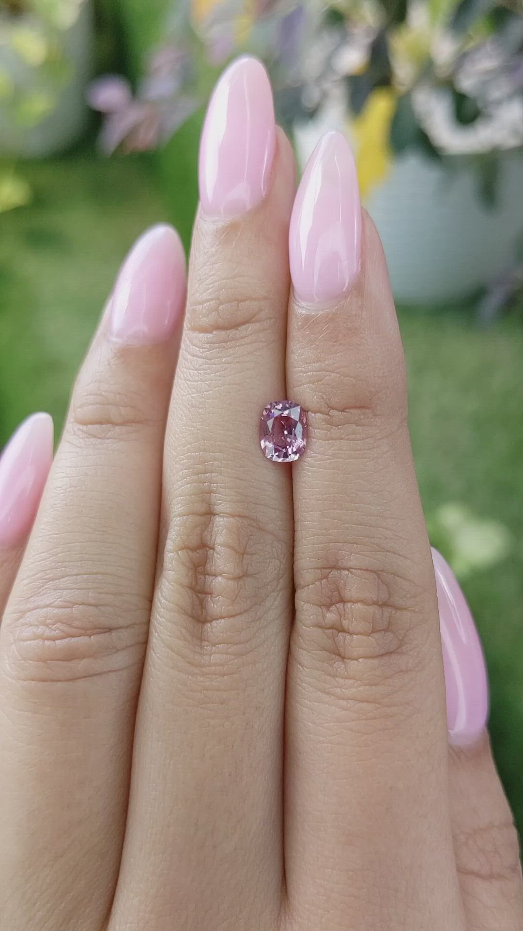 0.79 Ct. Purplish Pink Sapphire from Ceylon (Sri Lanka) Size Video