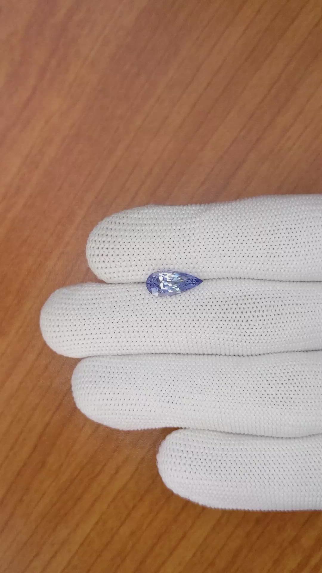 2.55 Ct. Blue Sapphire from Ceylon (Sri Lanka) Size Video