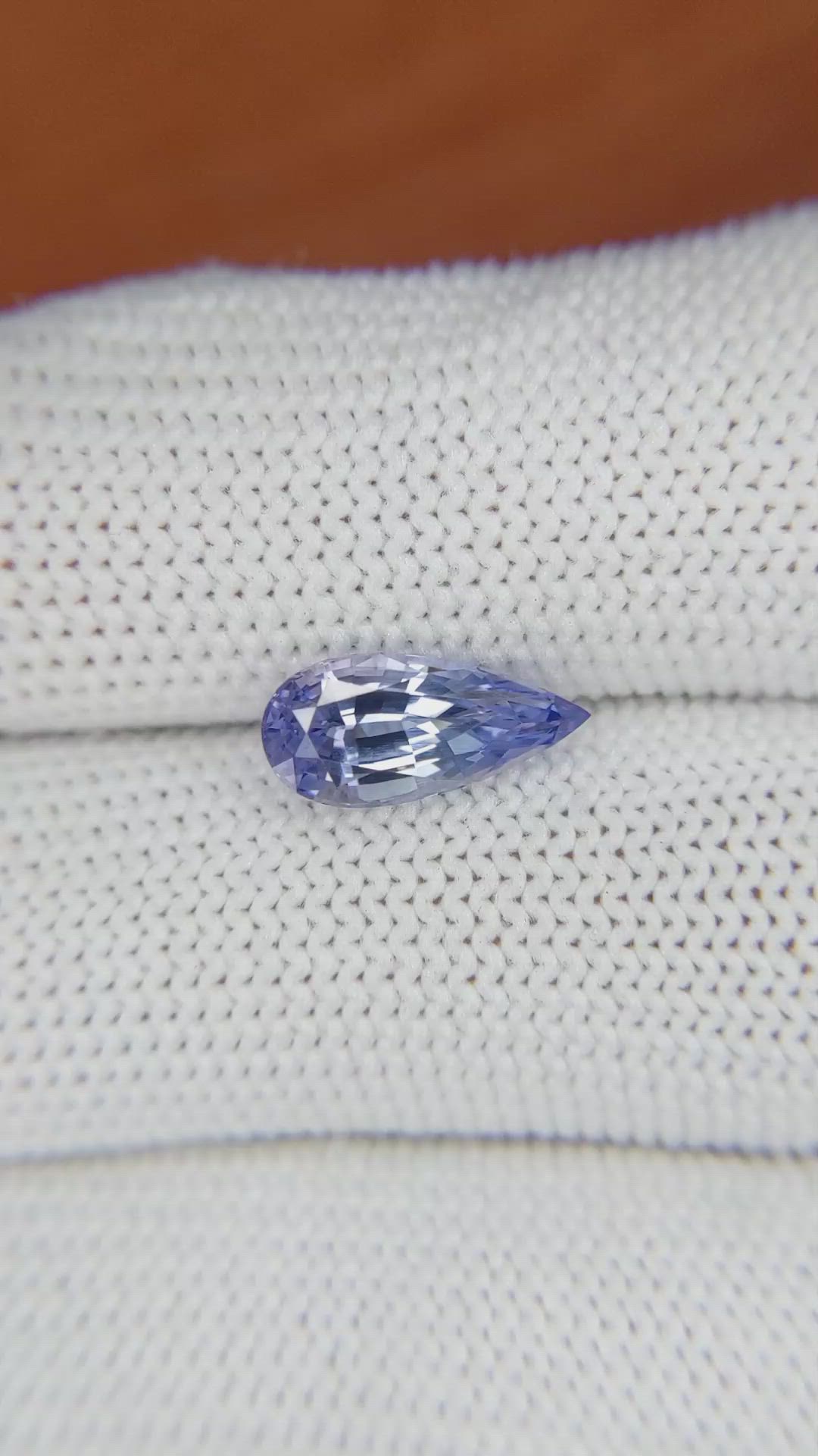 2.55 Ct. Blue Sapphire from Ceylon (Sri Lanka) Size Video