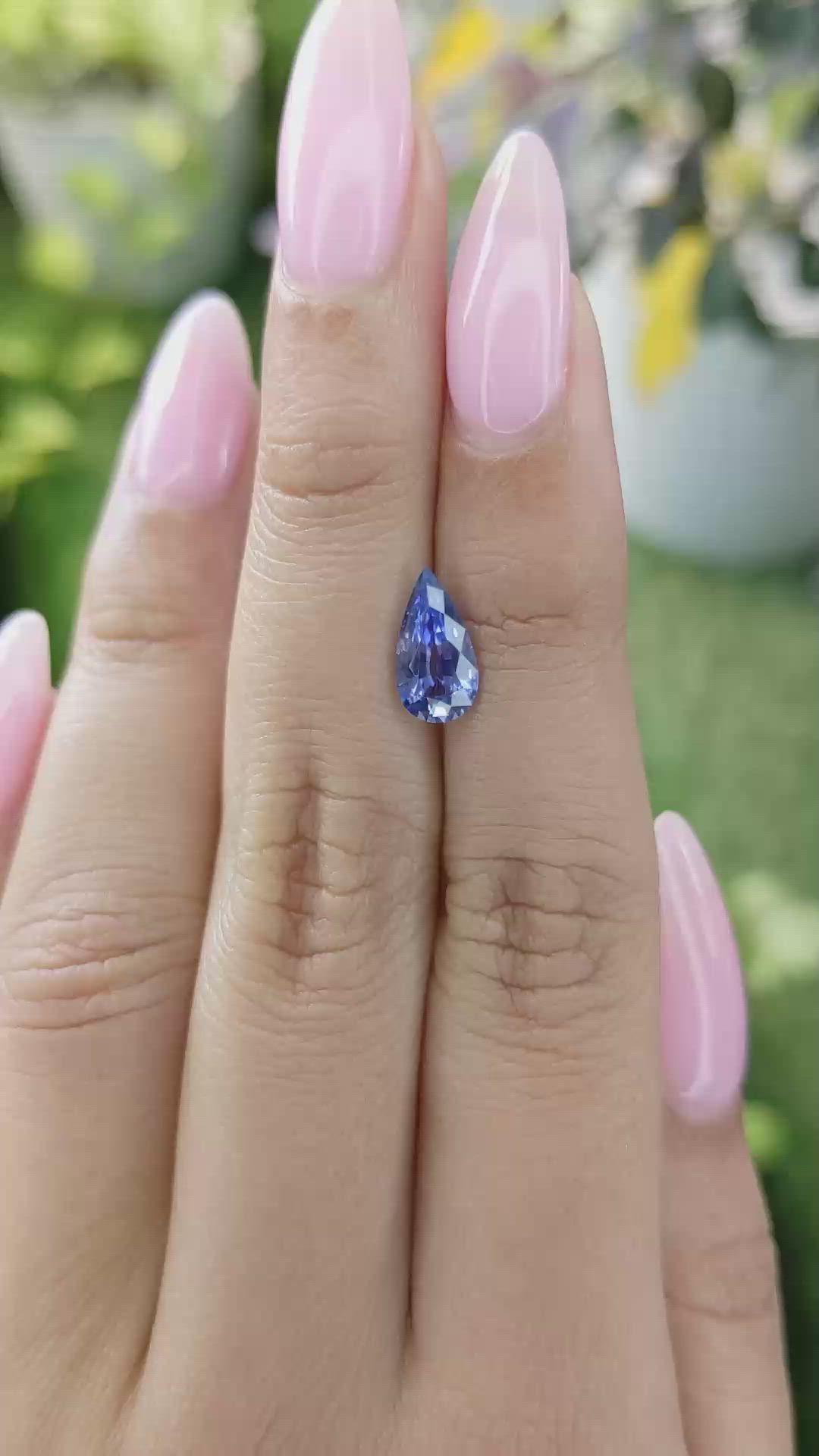 1.60 Ct. Blue Sapphire from Ceylon (Sri Lanka) Size Video