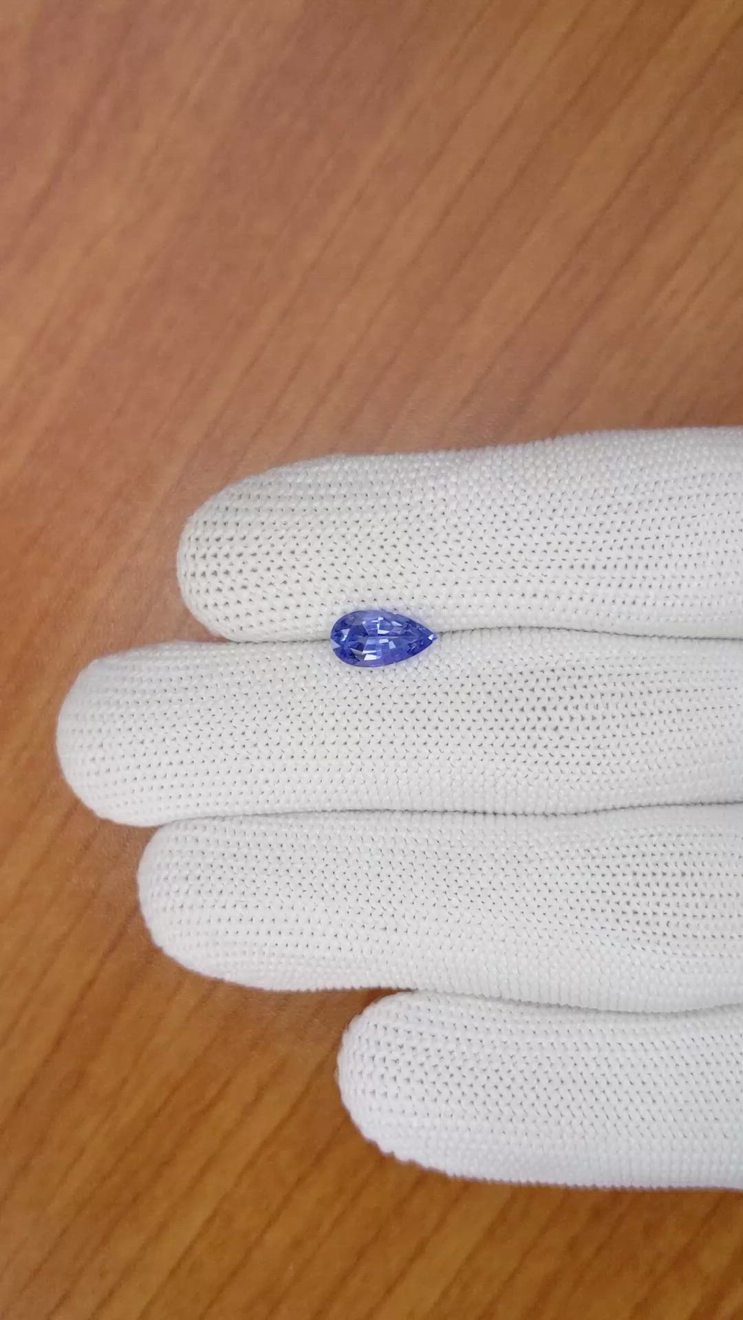 1.57 Ct. Blue Sapphire from Ceylon (Sri Lanka) Size Video