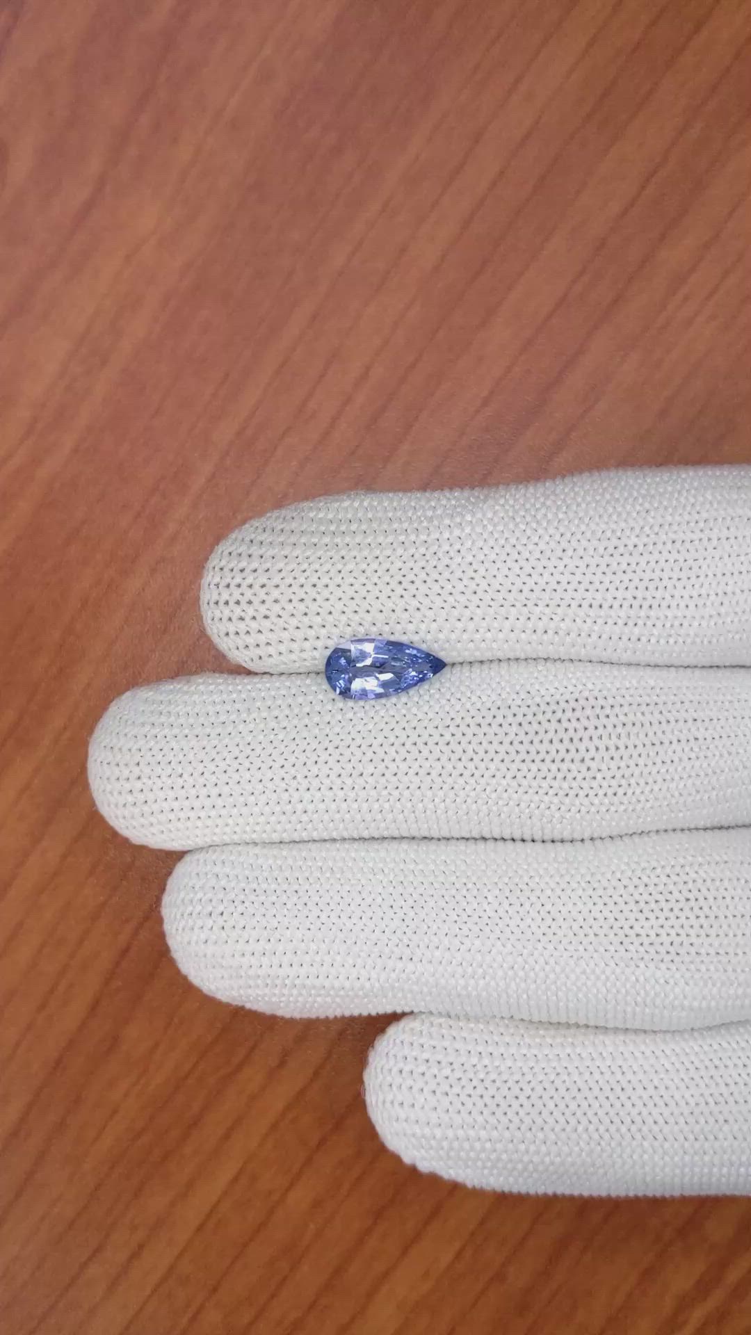 1.70 Ct. Blue Sapphire from Ceylon (Sri Lanka) Size Video