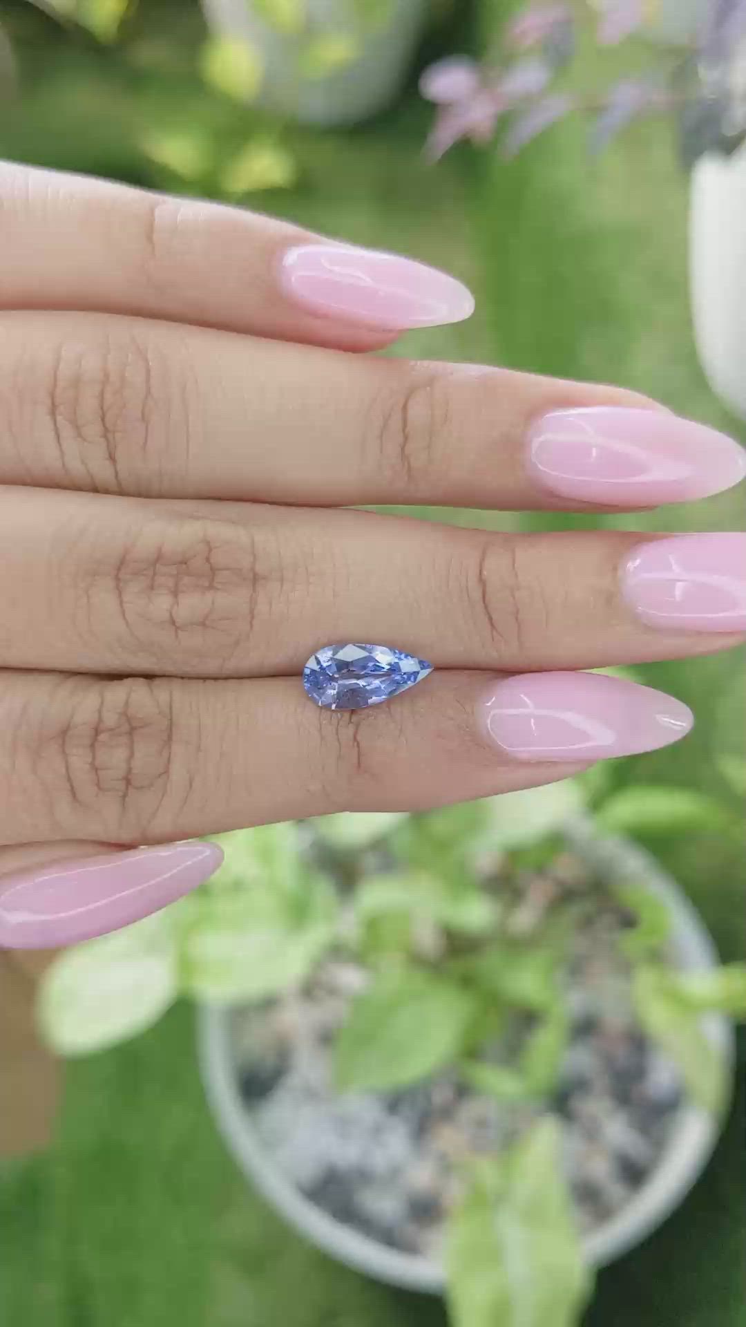 1.70 Ct. Blue Sapphire from Ceylon (Sri Lanka) Size Video