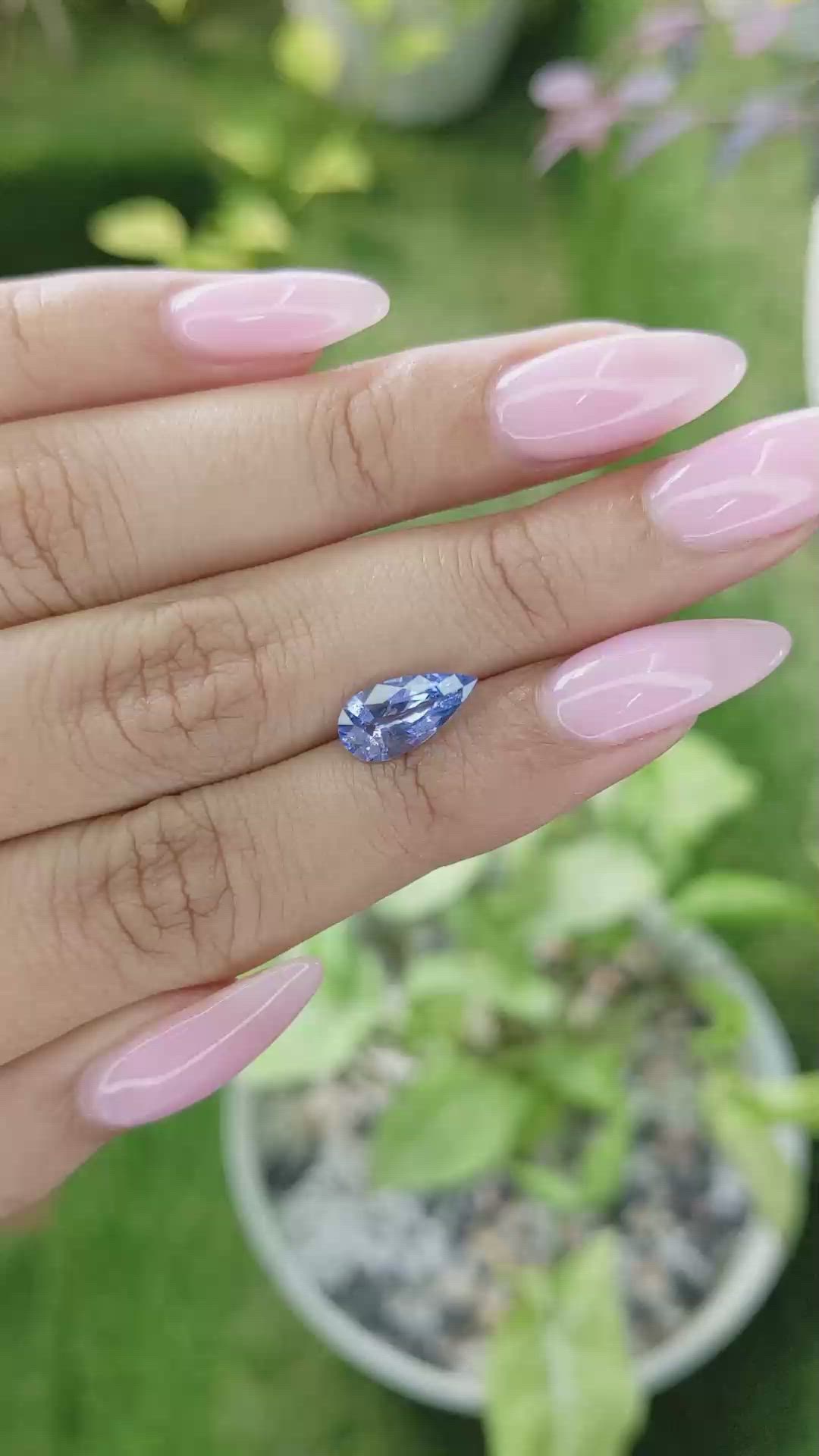 1.70 Ct. Blue Sapphire from Ceylon (Sri Lanka) Size Video