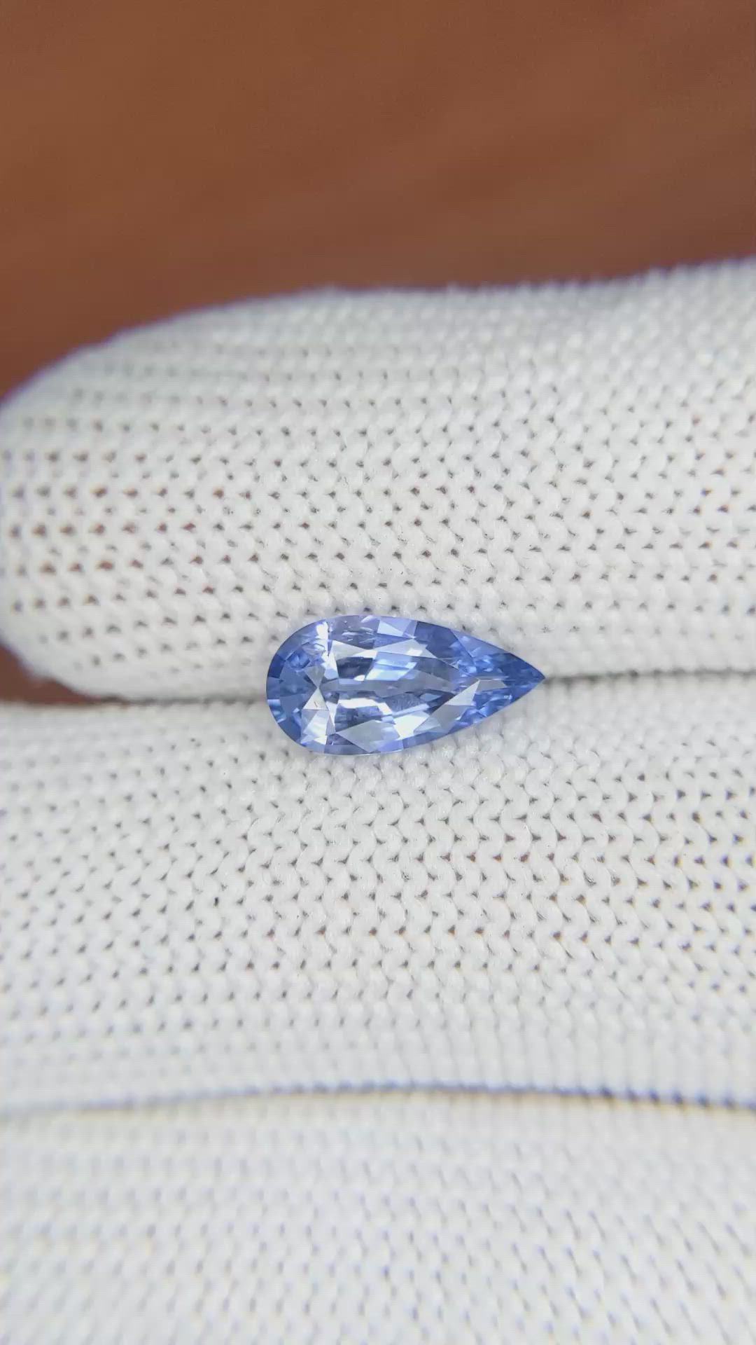 1.70 Ct. Blue Sapphire from Ceylon (Sri Lanka) Size Video