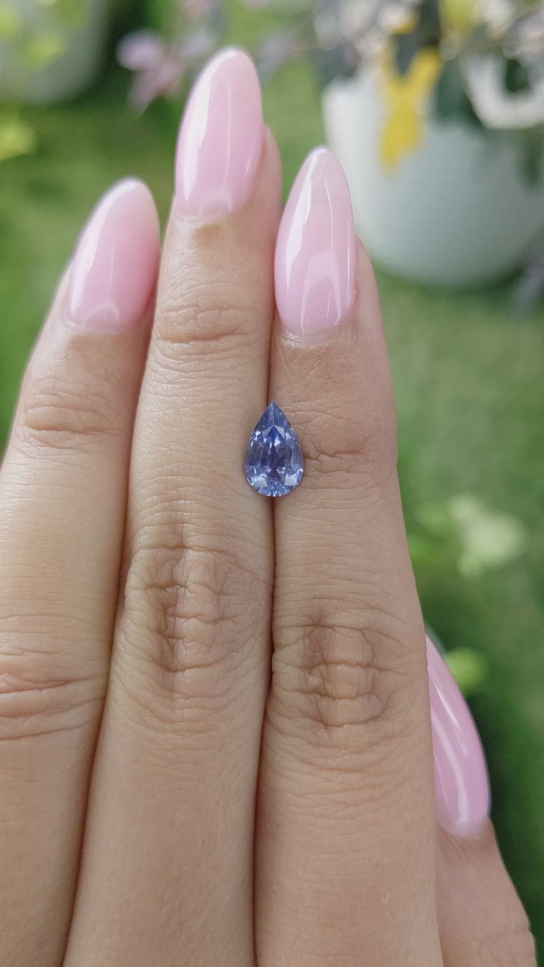 1.42 Ct. Blue Sapphire from Ceylon (Sri Lanka) Size Video