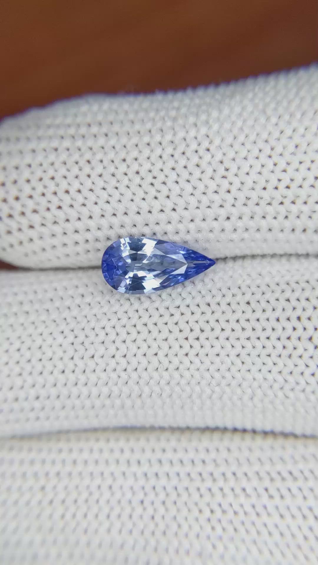 1.48 Ct. Blue Sapphire from Ceylon (Sri Lanka) Size Video