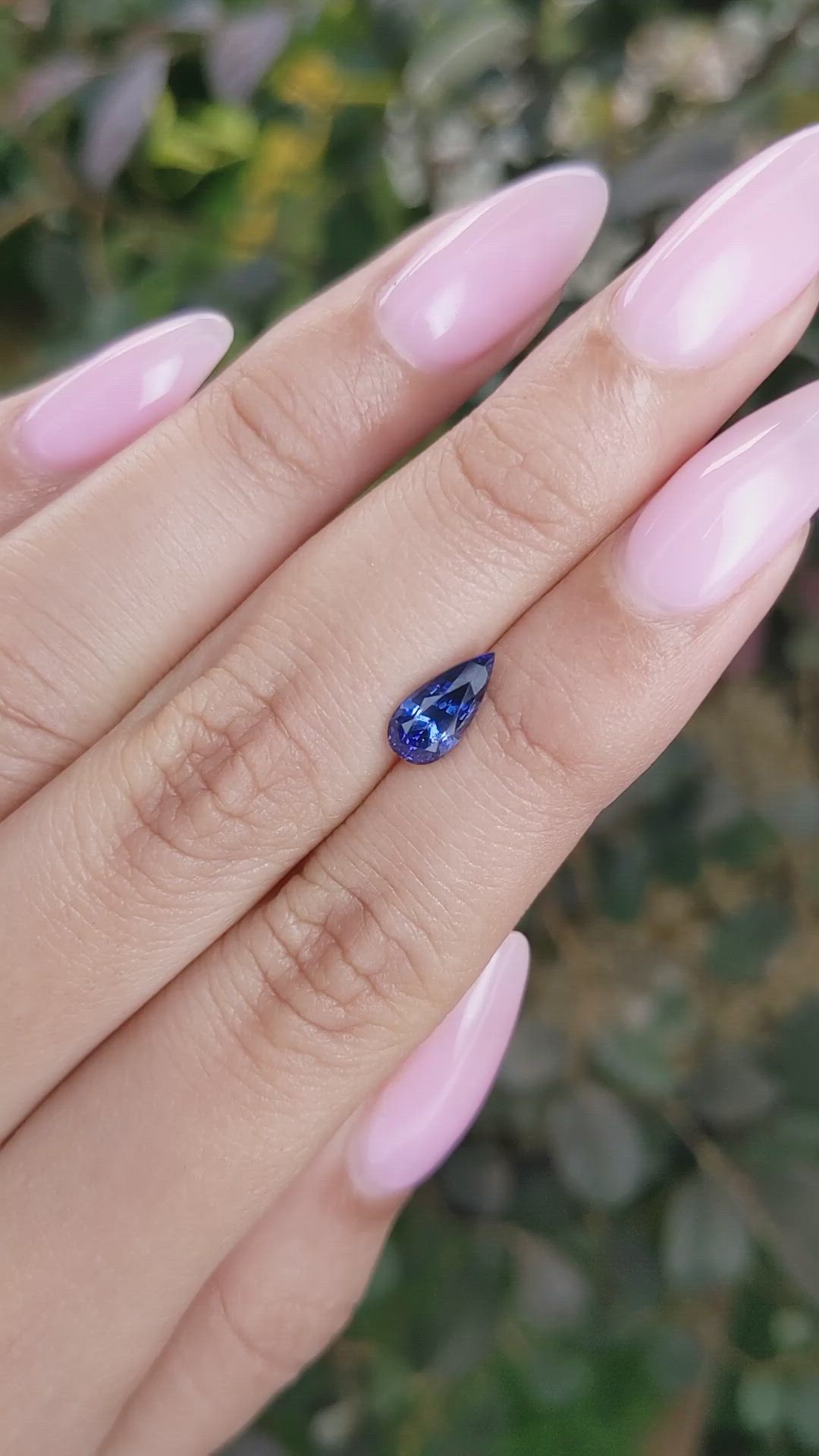 1.36 Ct. Blue Sapphire from Ceylon (Sri Lanka) Size Video