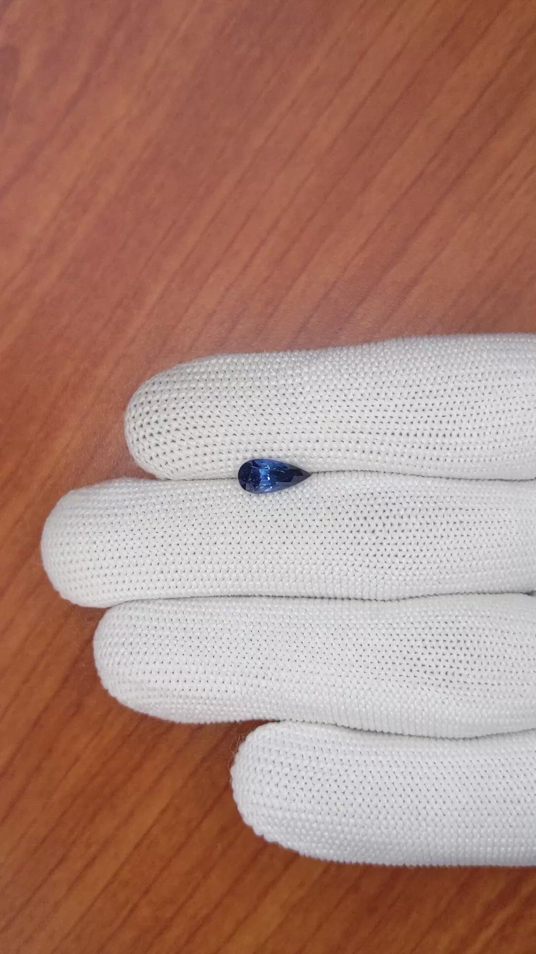 1.36 Ct. Blue Sapphire from Ceylon (Sri Lanka) Size Video