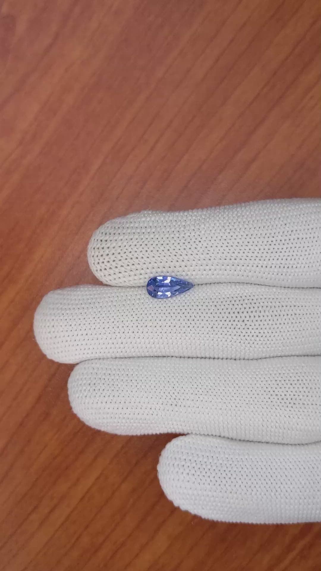 1.33 Ct. Blue Sapphire from Ceylon (Sri Lanka) Size Video