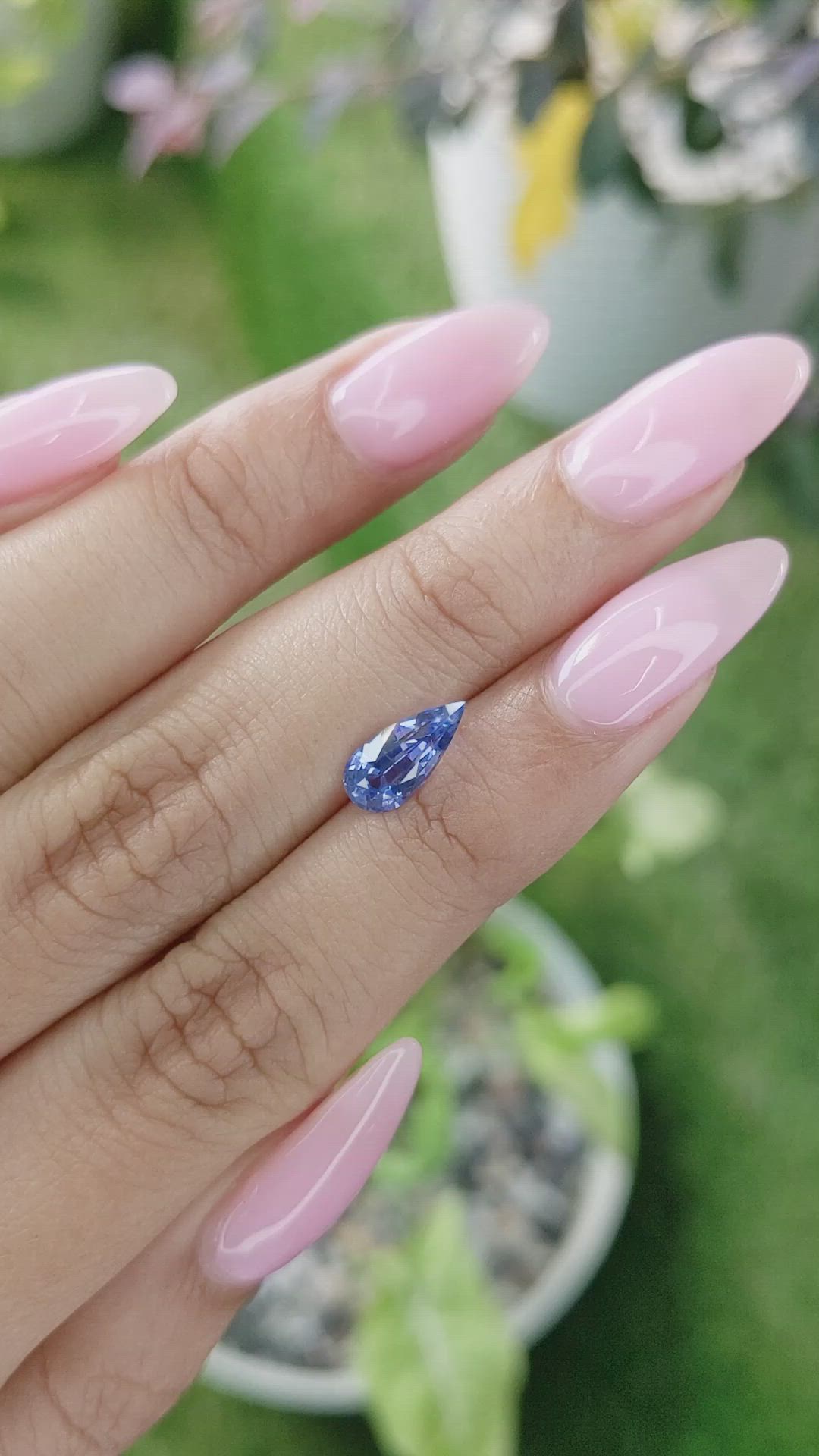1.33 Ct. Blue Sapphire from Ceylon (Sri Lanka) Size Video