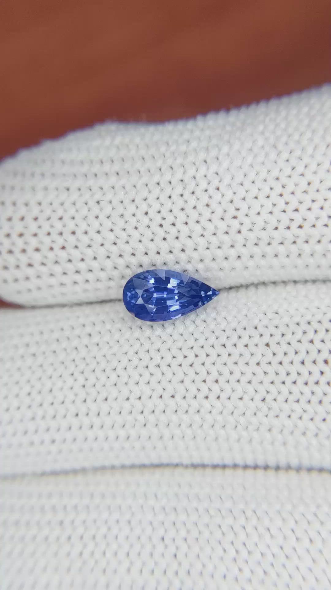 1.19 Ct. Blue Sapphire from Ceylon (Sri Lanka) Size Video