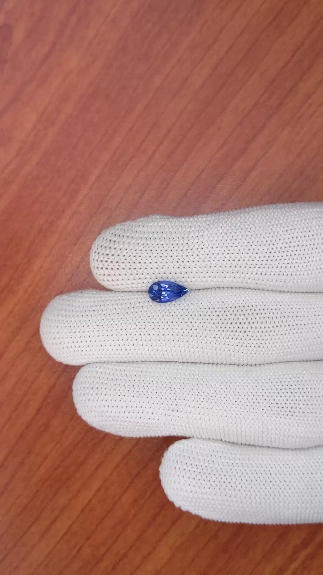1.19 Ct. Blue Sapphire from Ceylon (Sri Lanka) Size Video