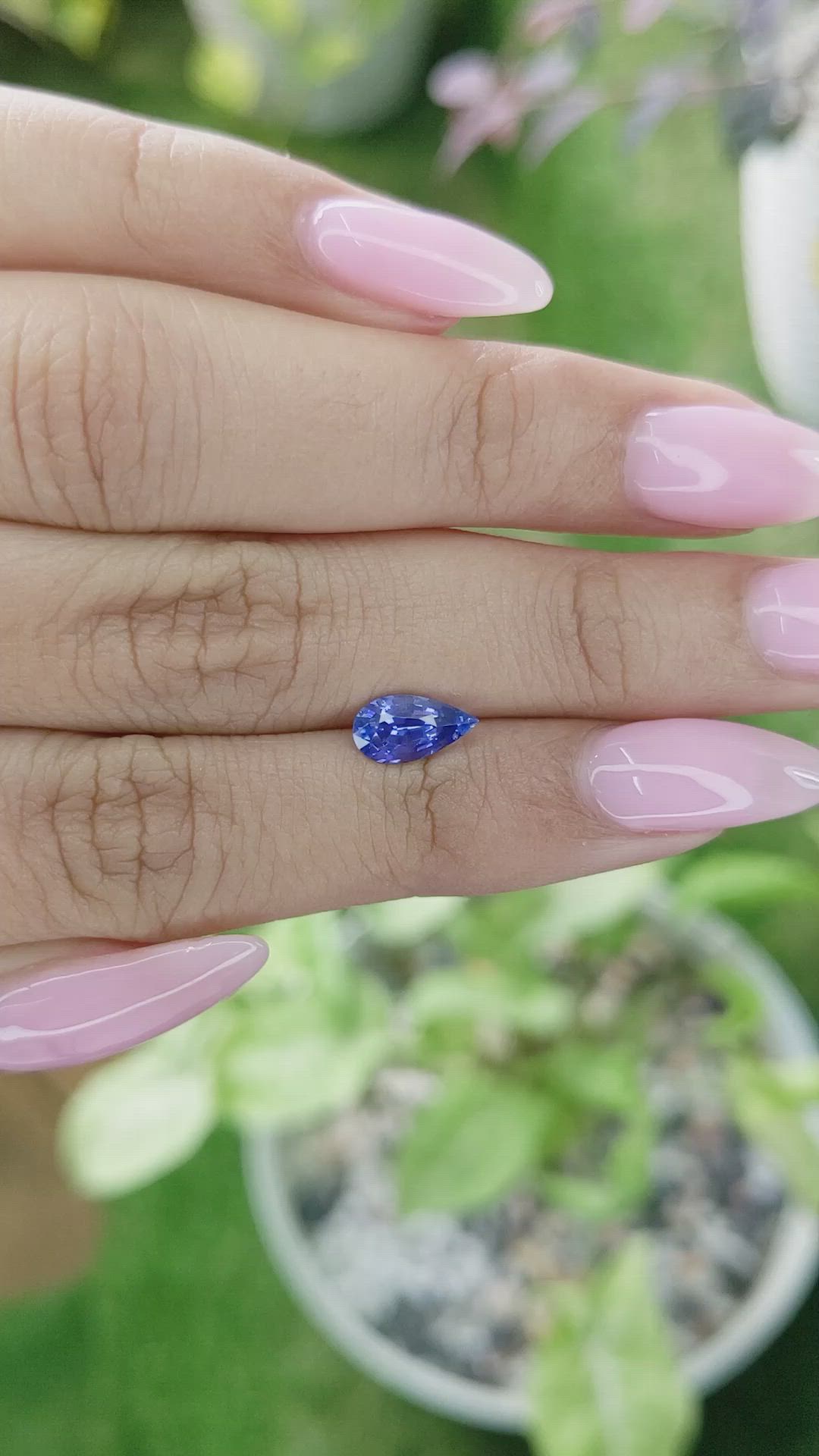 1.19 Ct. Blue Sapphire from Ceylon (Sri Lanka) Size Video