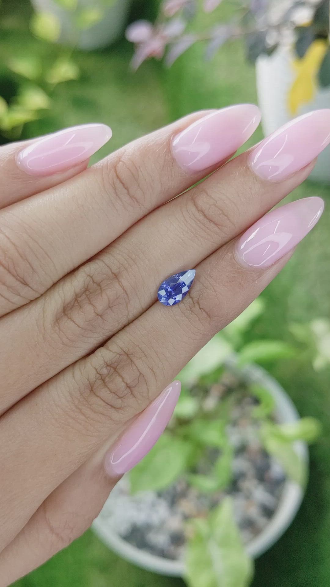 1.19 Ct. Blue Sapphire from Ceylon (Sri Lanka) Size Video