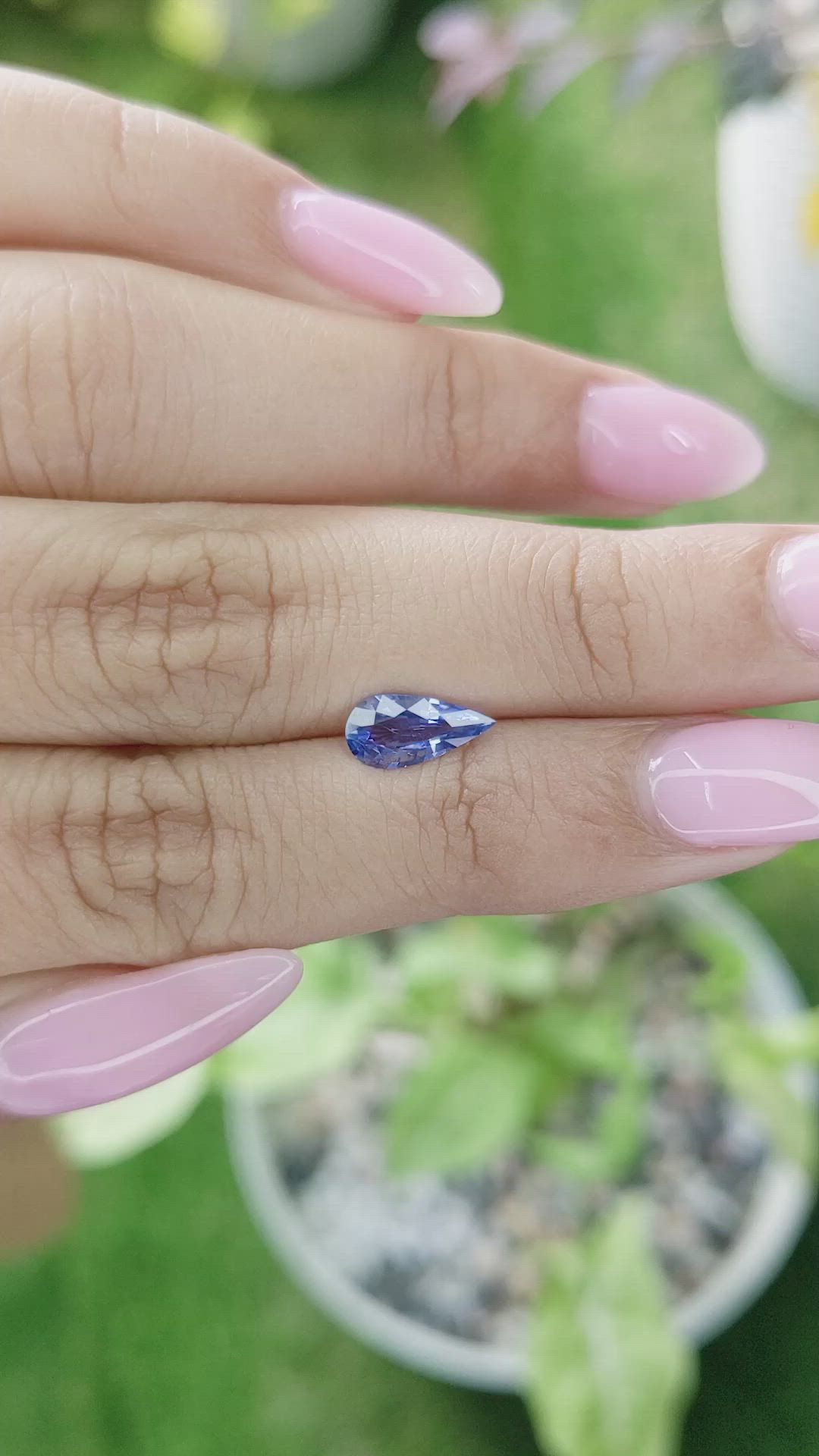 0.91 Ct. Blue Sapphire from Ceylon (Sri Lanka) Size Video