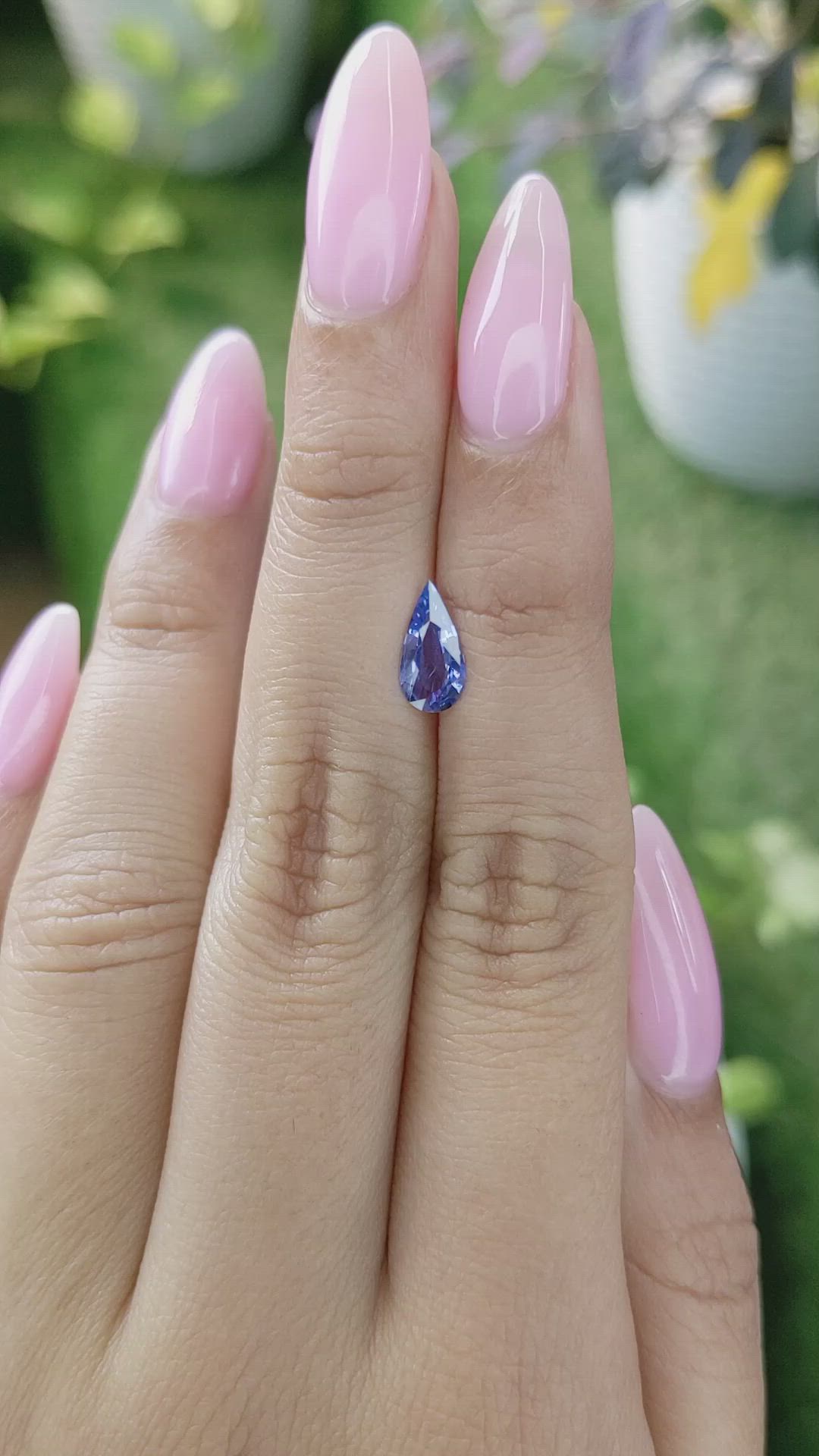 0.91 Ct. Blue Sapphire from Ceylon (Sri Lanka) Size Video