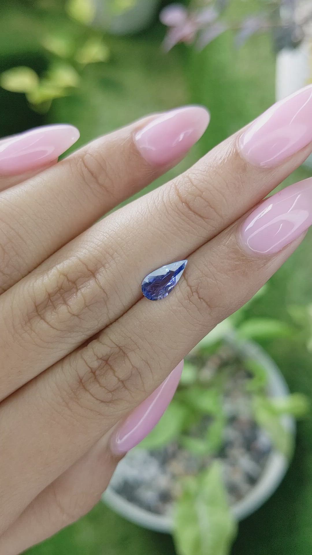 0.91 Ct. Blue Sapphire from Ceylon (Sri Lanka) Size Video