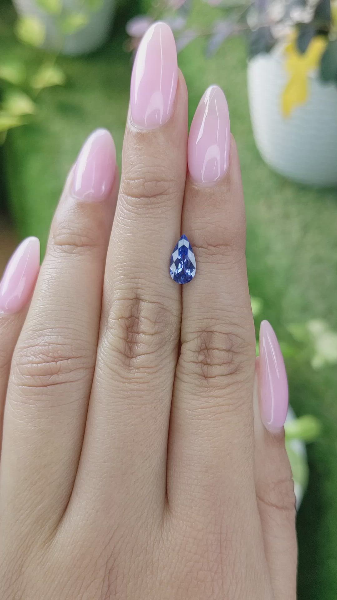1.09 Ct. Blue Sapphire from Ceylon (Sri Lanka) Size Video