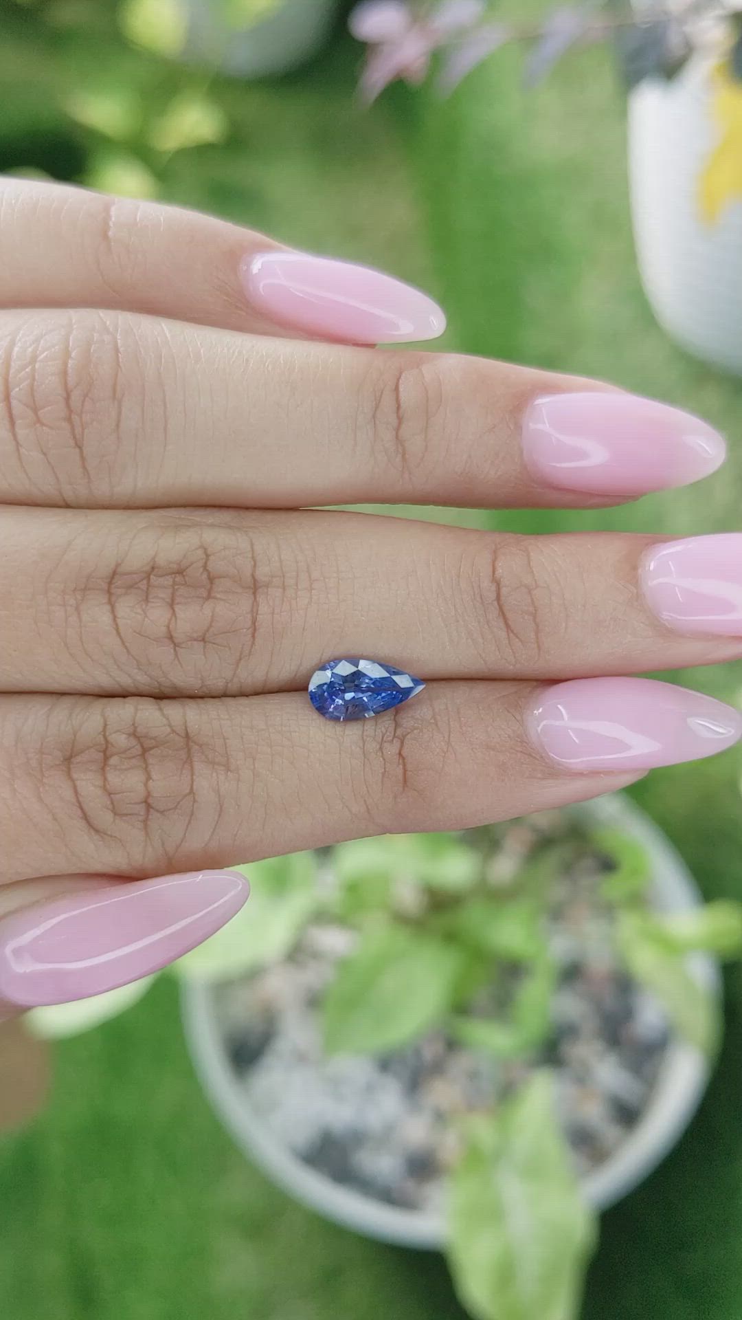 1.09 Ct. Blue Sapphire from Ceylon (Sri Lanka) Size Video
