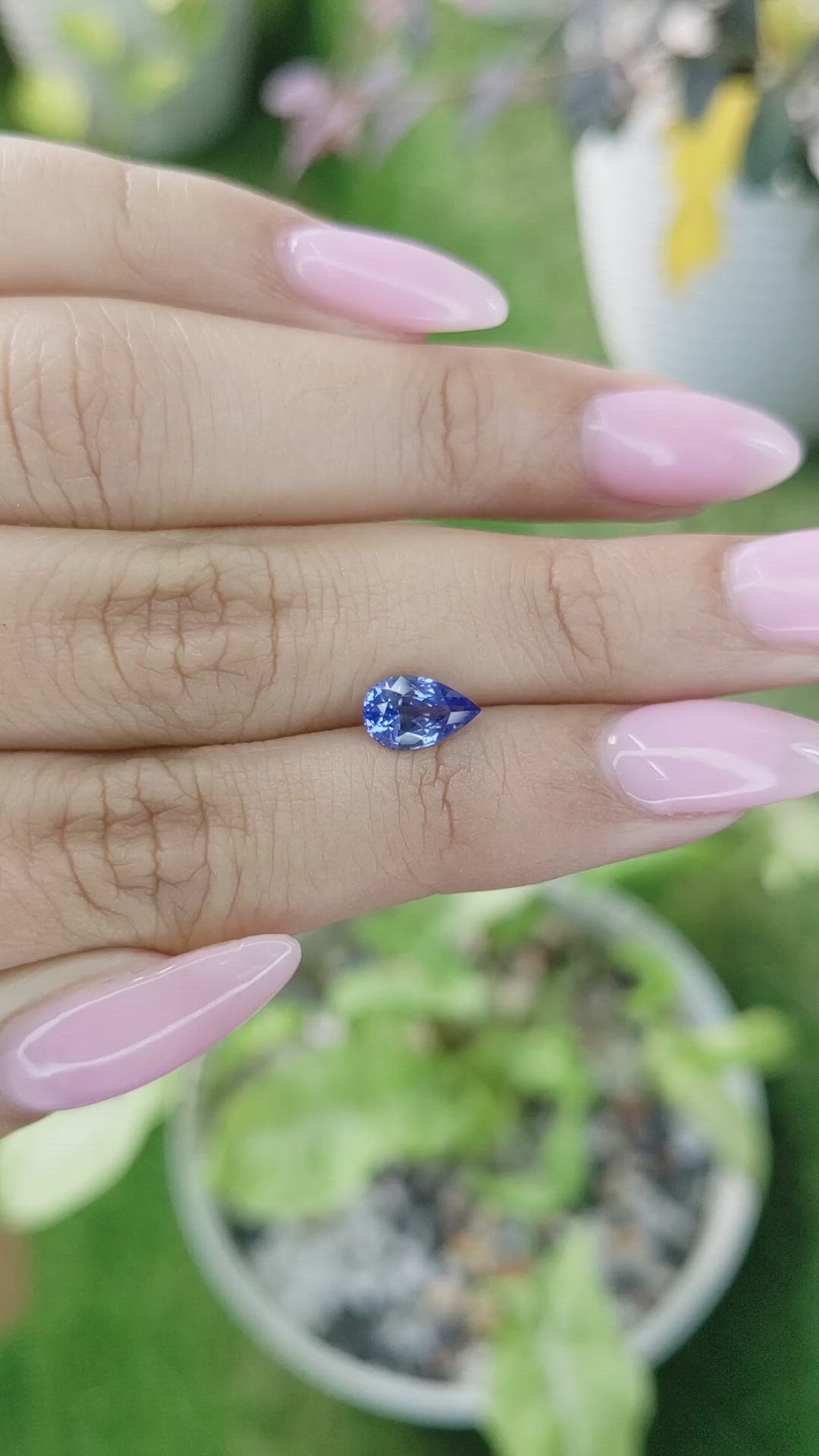 1.16 Ct. Blue Sapphire from Ceylon (Sri Lanka) Size Video