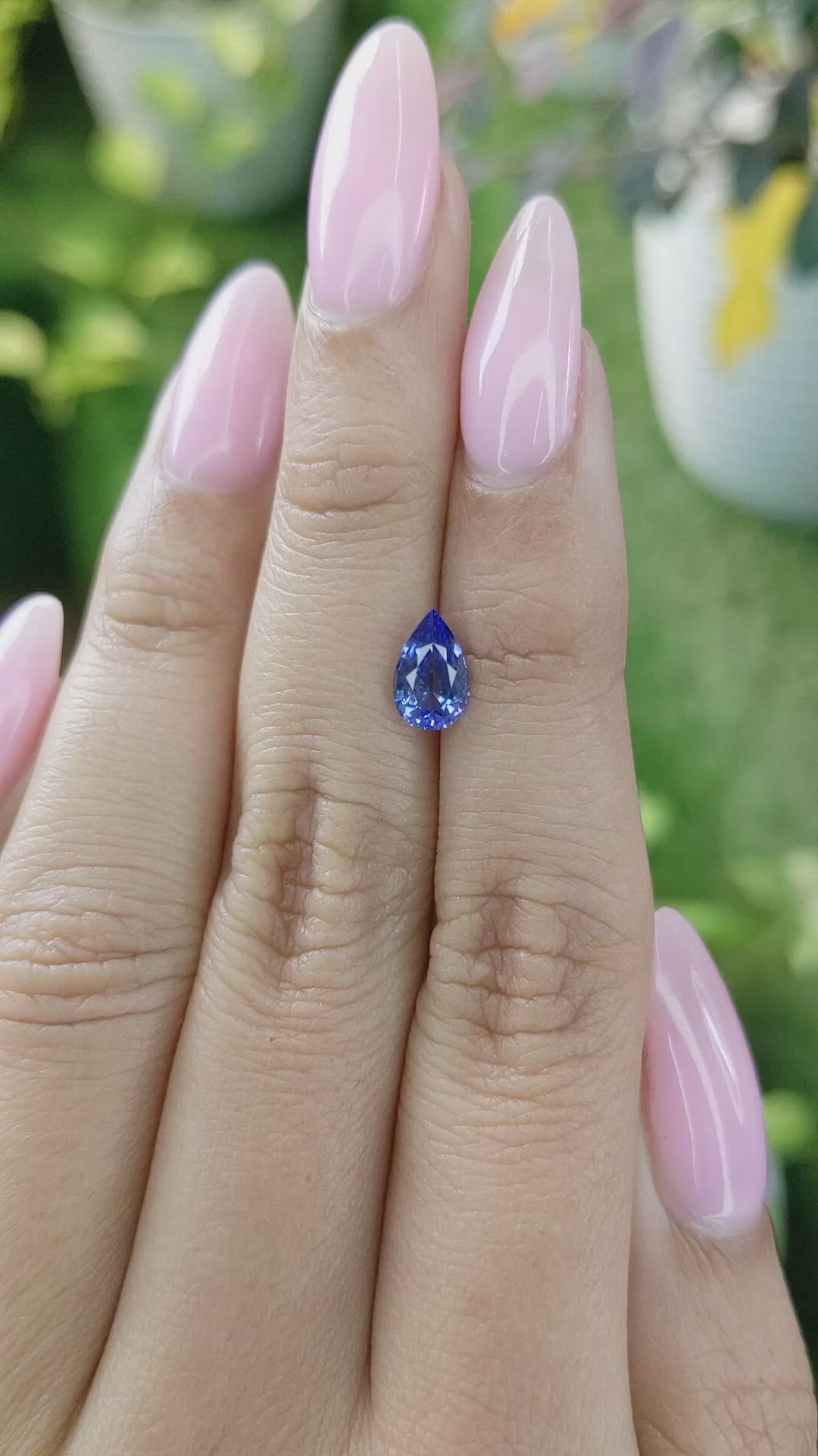 1.16 Ct. Blue Sapphire from Ceylon (Sri Lanka) Size Video