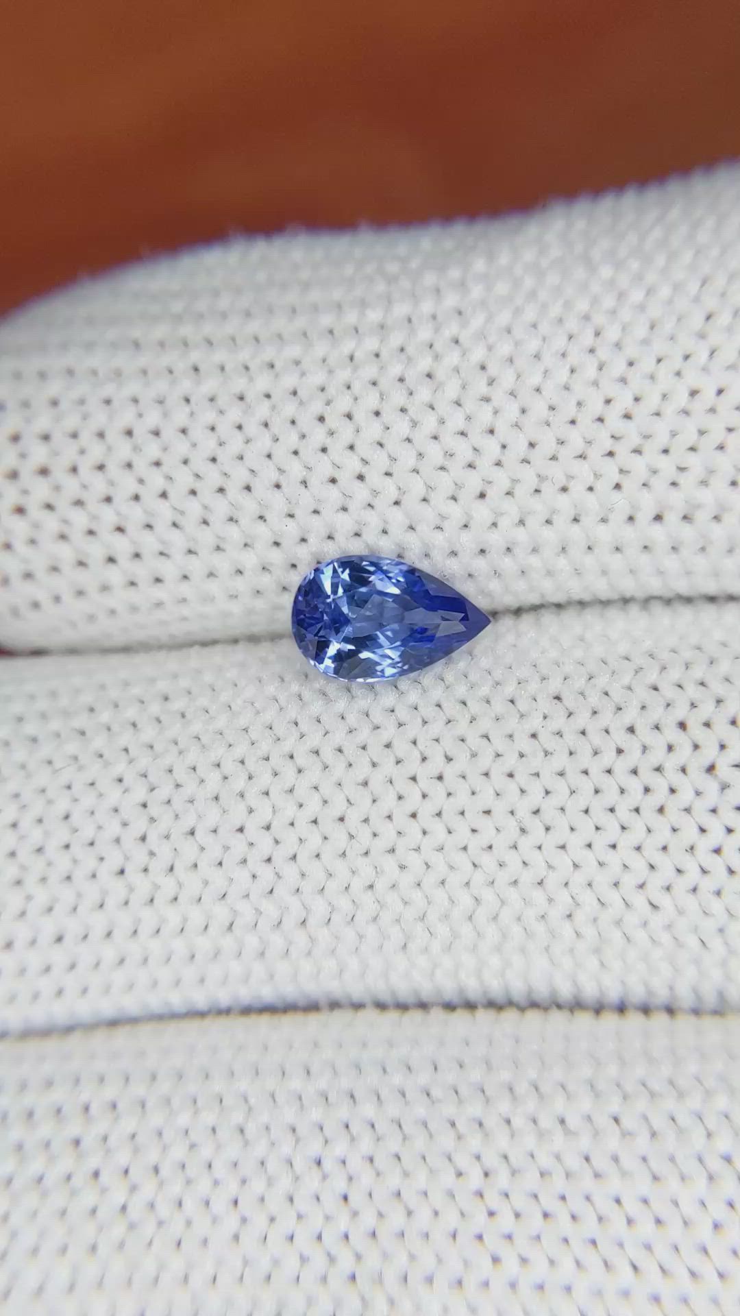 1.16 Ct. Blue Sapphire from Ceylon (Sri Lanka) Size Video