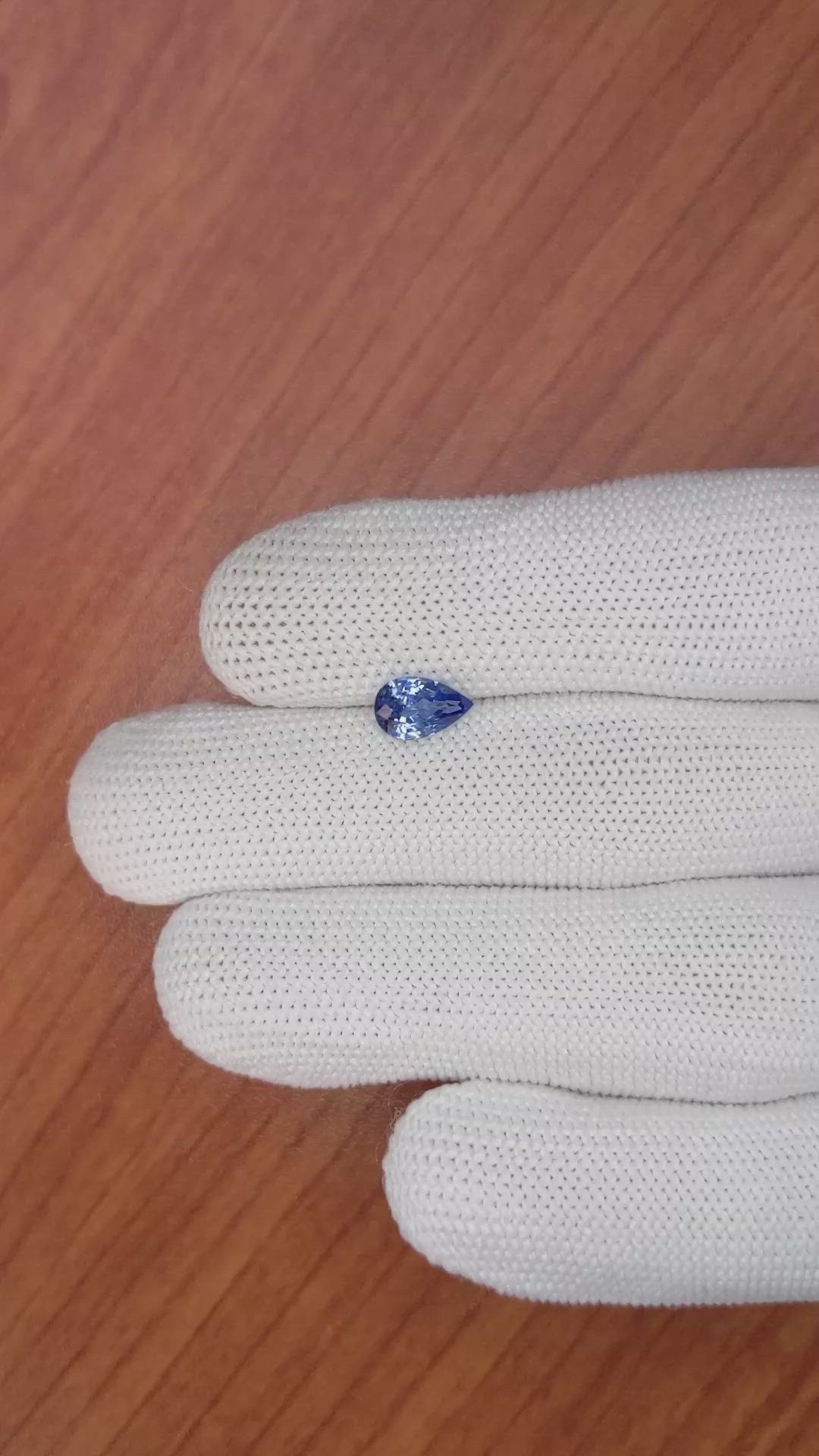 1.16 Ct. Blue Sapphire from Ceylon (Sri Lanka) Size Video