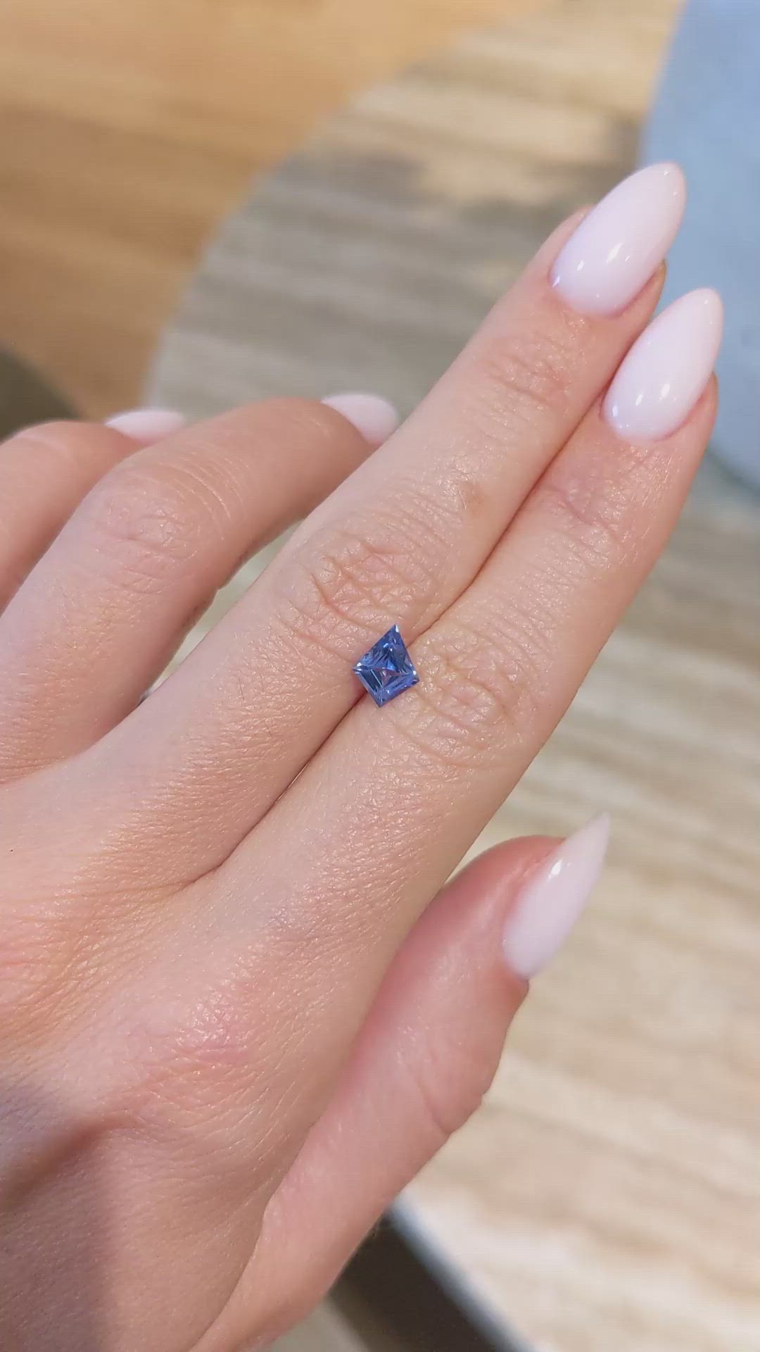 0.85 Ct. Blue Sapphire from Ceylon (Sri Lanka) Size Video