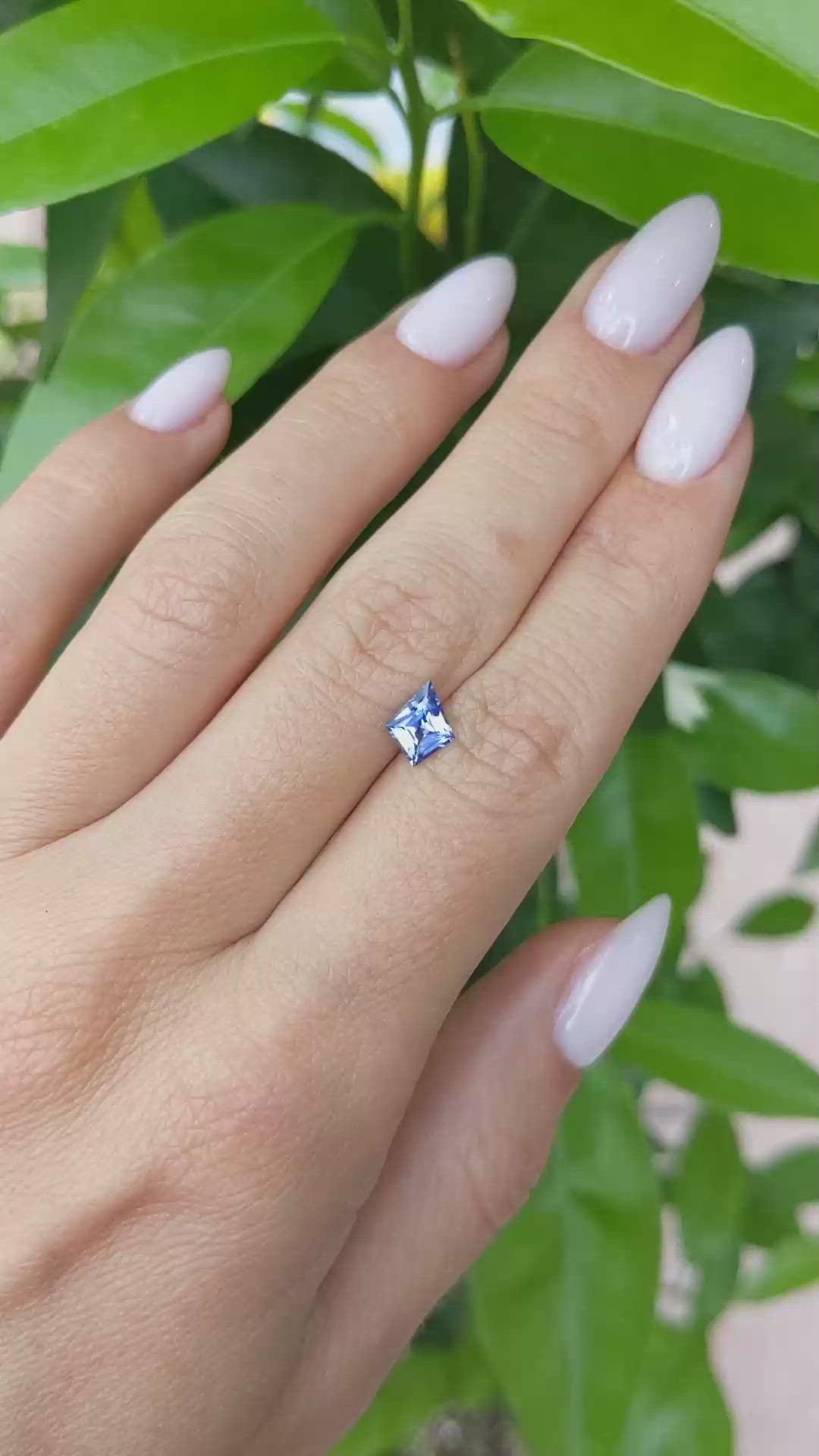 0.85 Ct. Blue Sapphire from Ceylon (Sri Lanka) Size Video