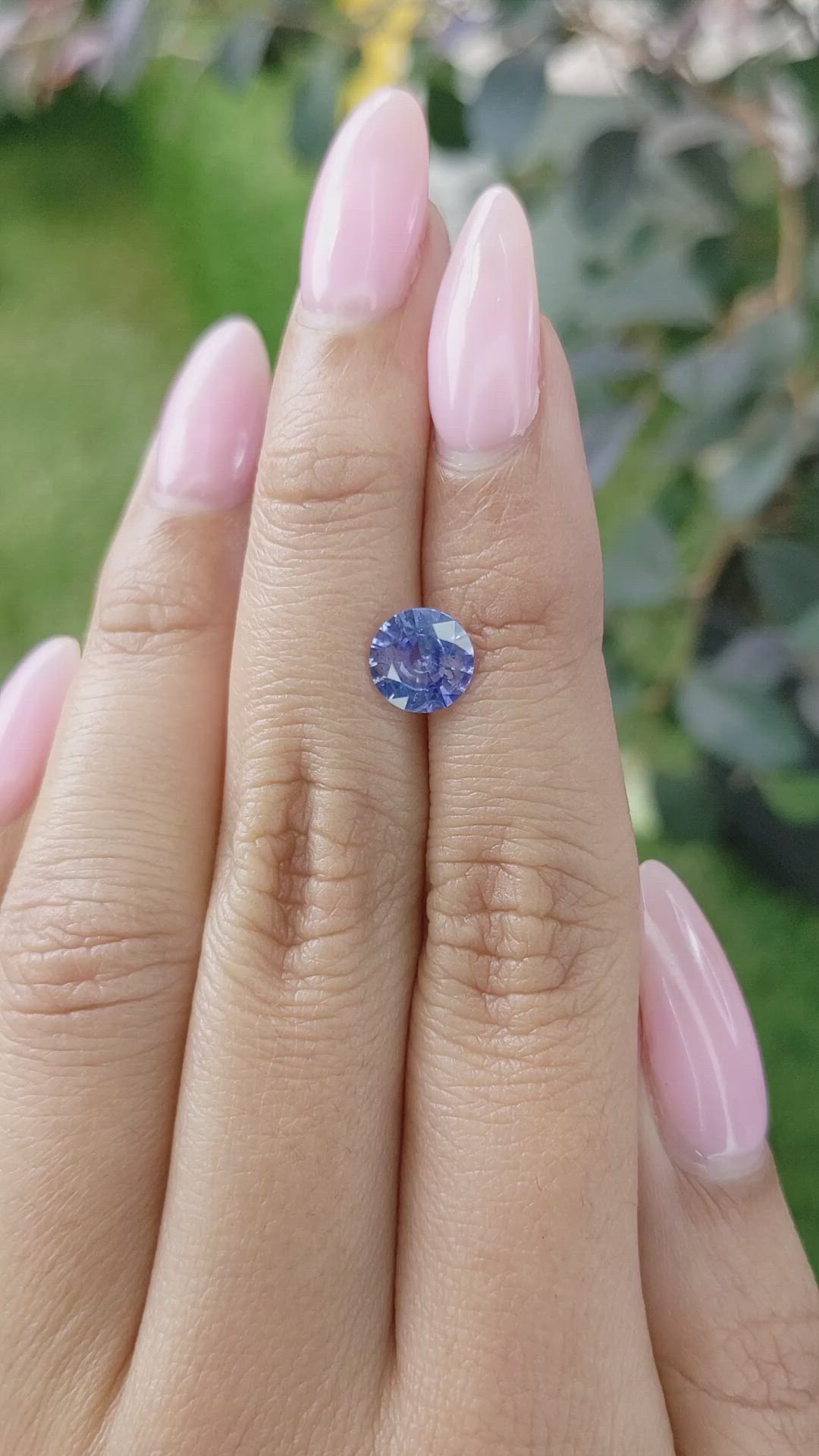 1.61 Ct. Blue Sapphire from Ceylon (Sri Lanka) Size Video