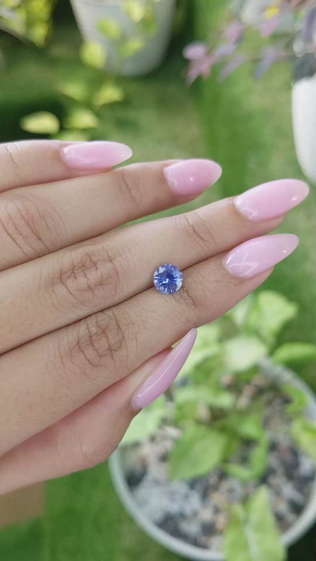 1.37 Ct. Blue Sapphire from Ceylon (Sri Lanka) Size Video