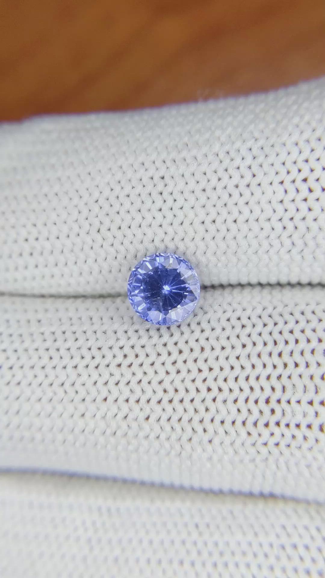 1.37 Ct. Blue Sapphire from Ceylon (Sri Lanka) Size Video