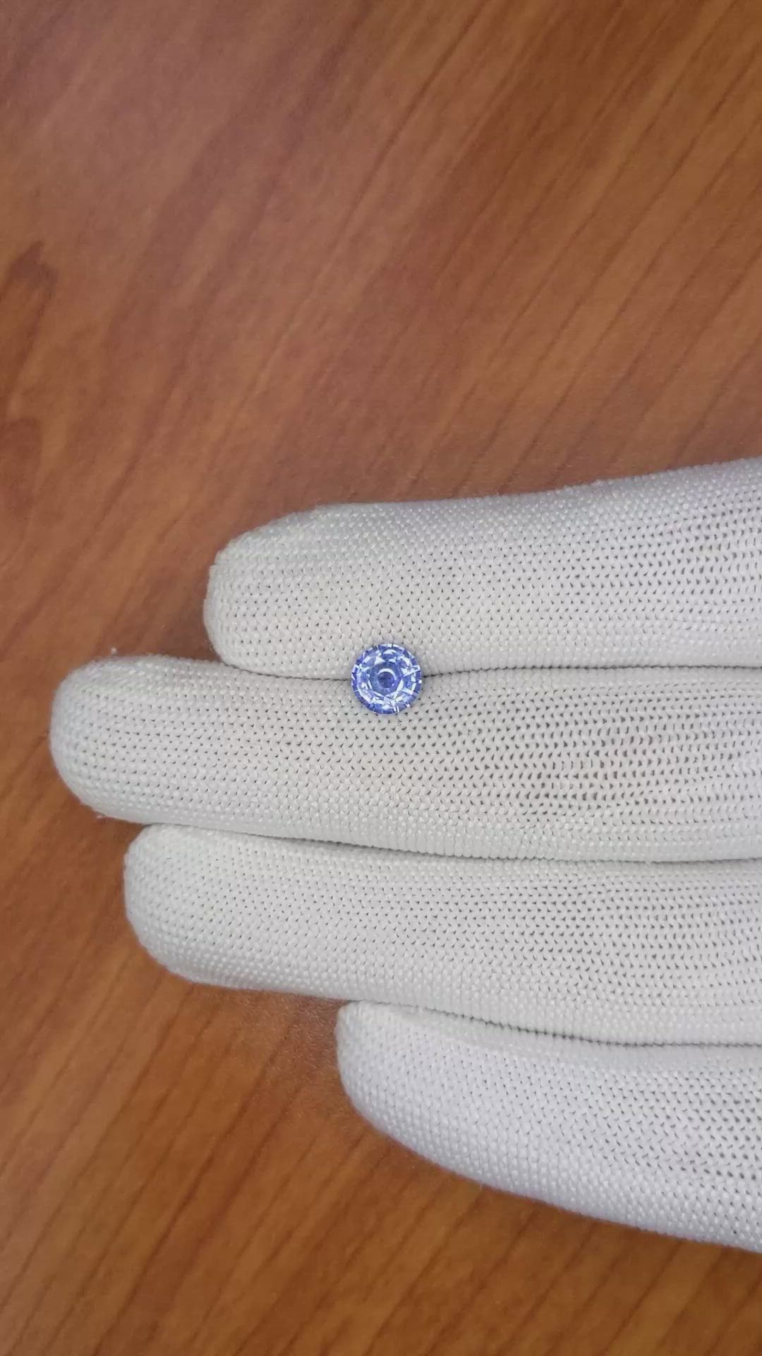 1.23 Ct. Blue Sapphire from Ceylon (Sri Lanka) Size Video
