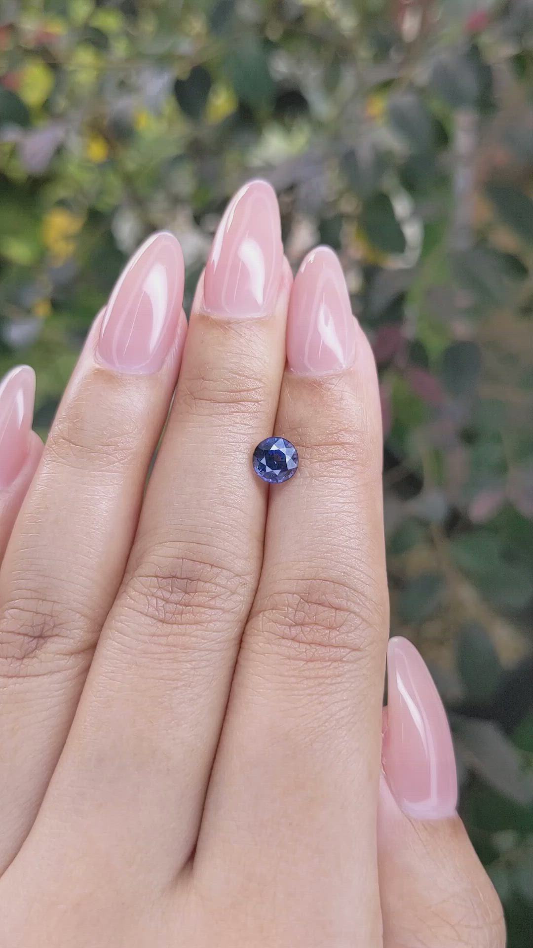 1.13 Ct. Blue Sapphire from Ceylon (Sri Lanka) Size Video