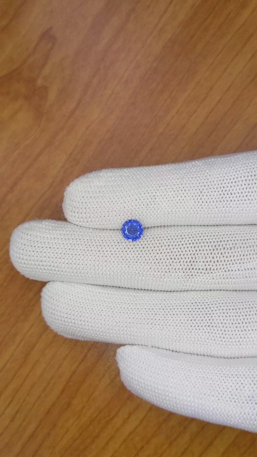 0.77 Ct. Blue Sapphire from Ceylon (Sri Lanka) Size Video