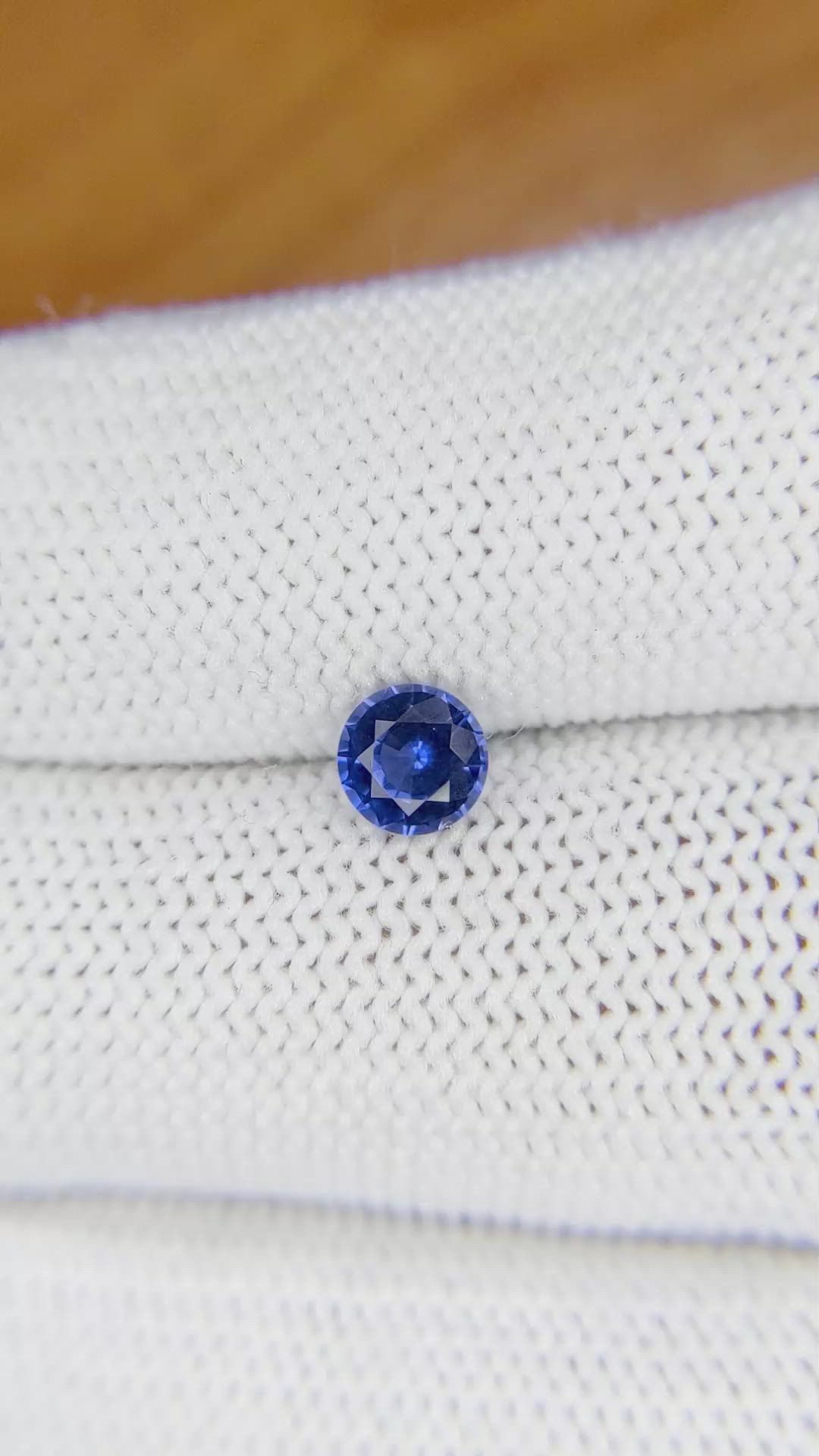 0.66 Ct. Blue Sapphire from Ceylon (Sri Lanka) Size Video