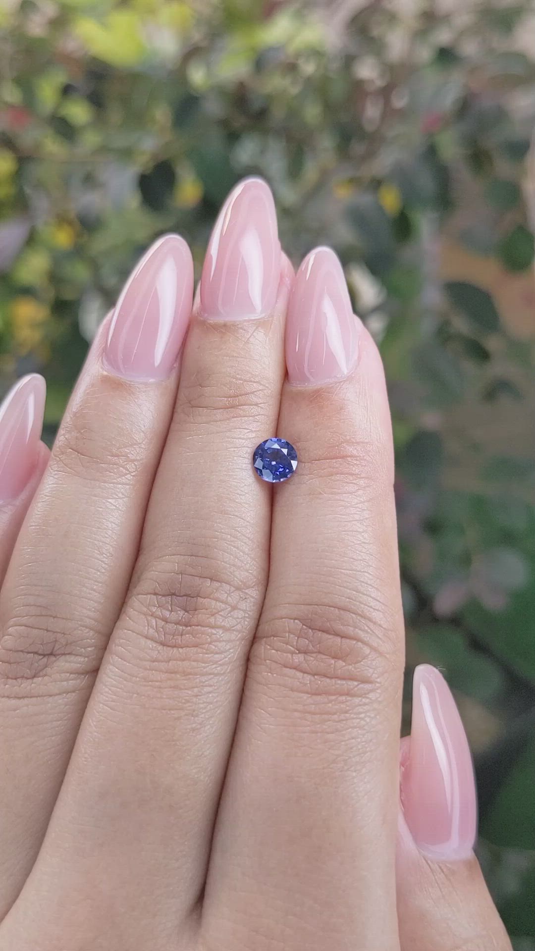 0.66 Ct. Blue Sapphire from Ceylon (Sri Lanka) Size Video