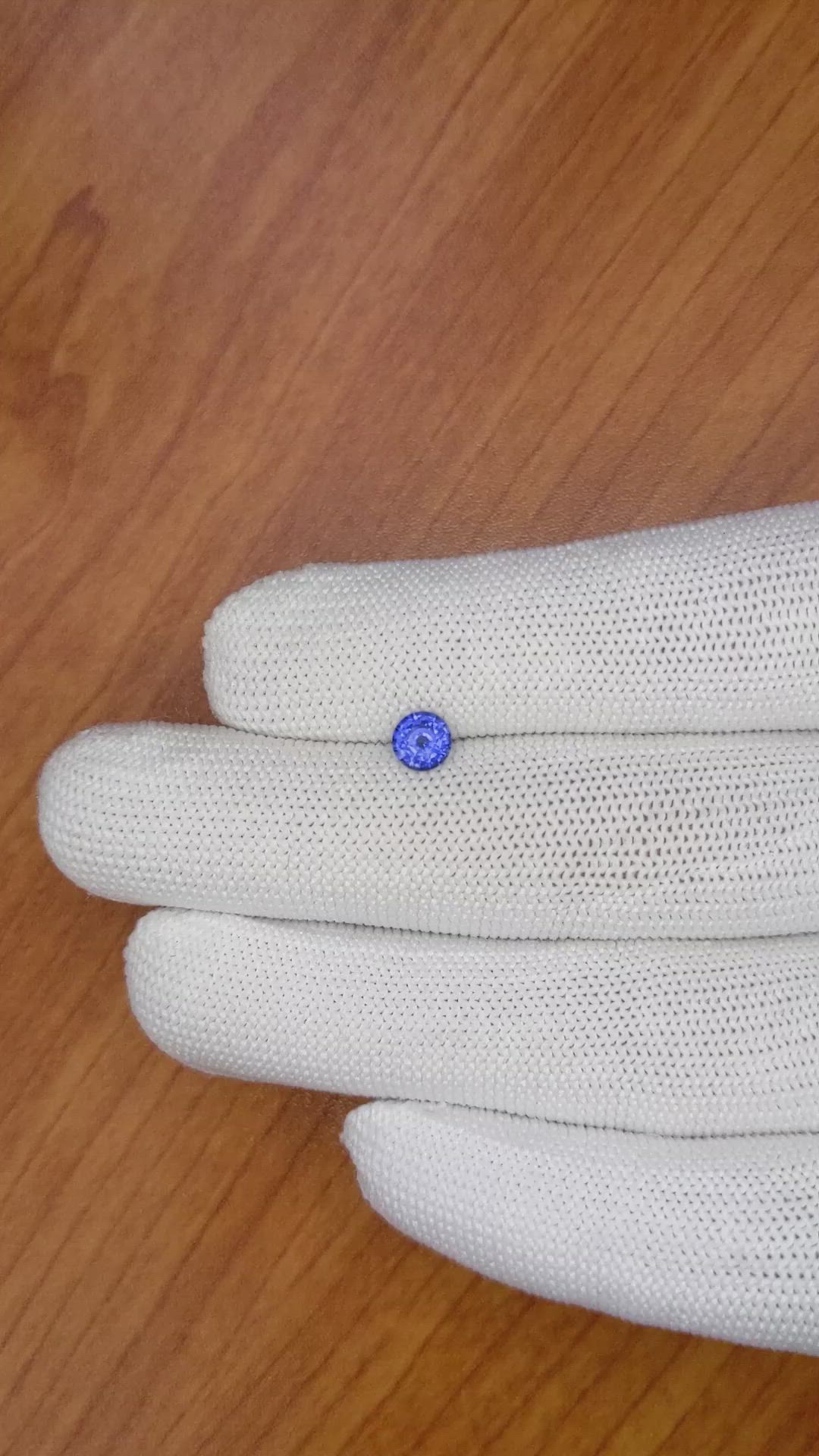 0.66 Ct. Blue Sapphire from Ceylon (Sri Lanka) Size Video
