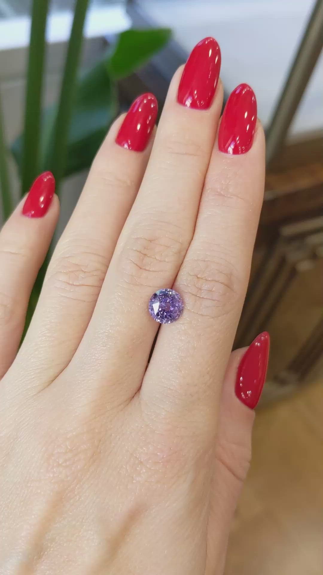 2.80 Ct. Purple Sapphire from Ceylon (Sri Lanka) Size Video