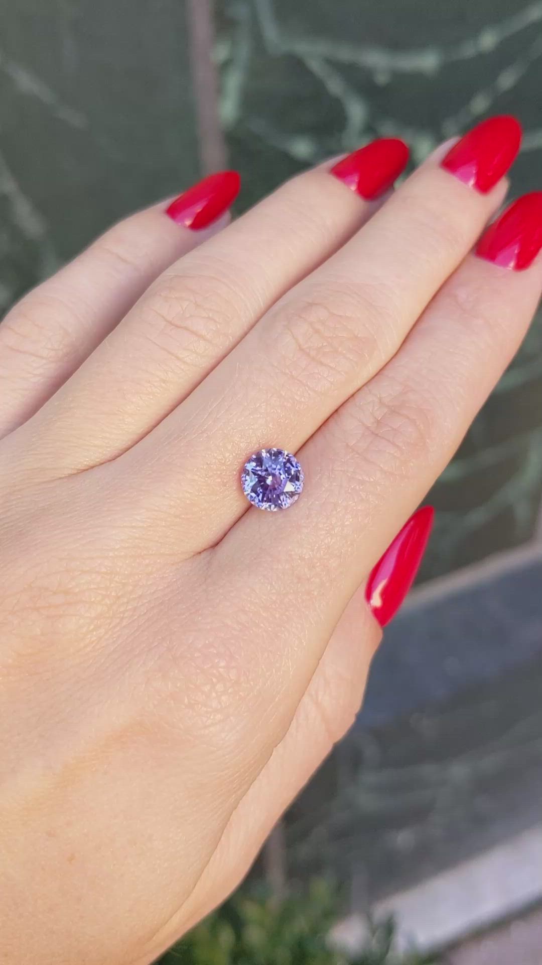 2.80 Ct. Purple Sapphire from Ceylon (Sri Lanka) Size Video