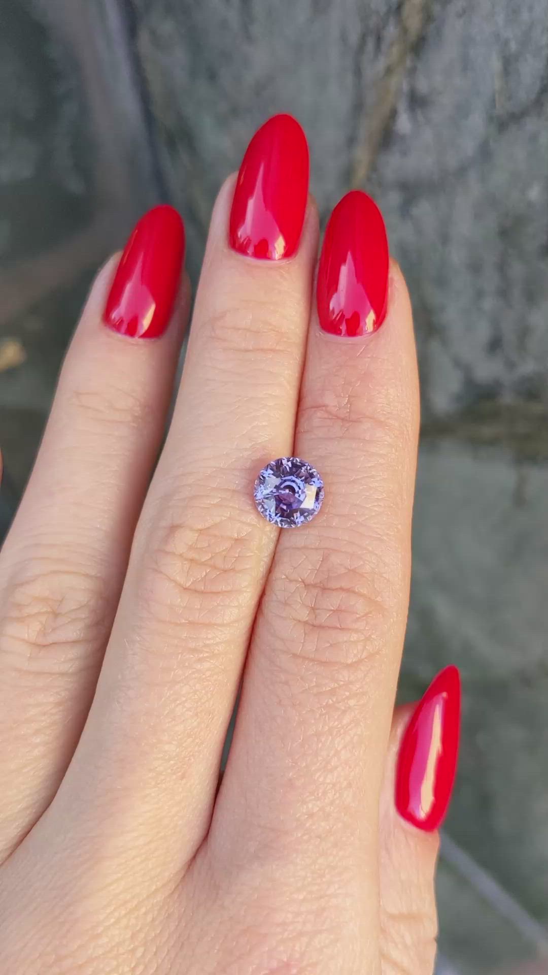 2.80 Ct. Purple Sapphire from Ceylon (Sri Lanka) Size Video