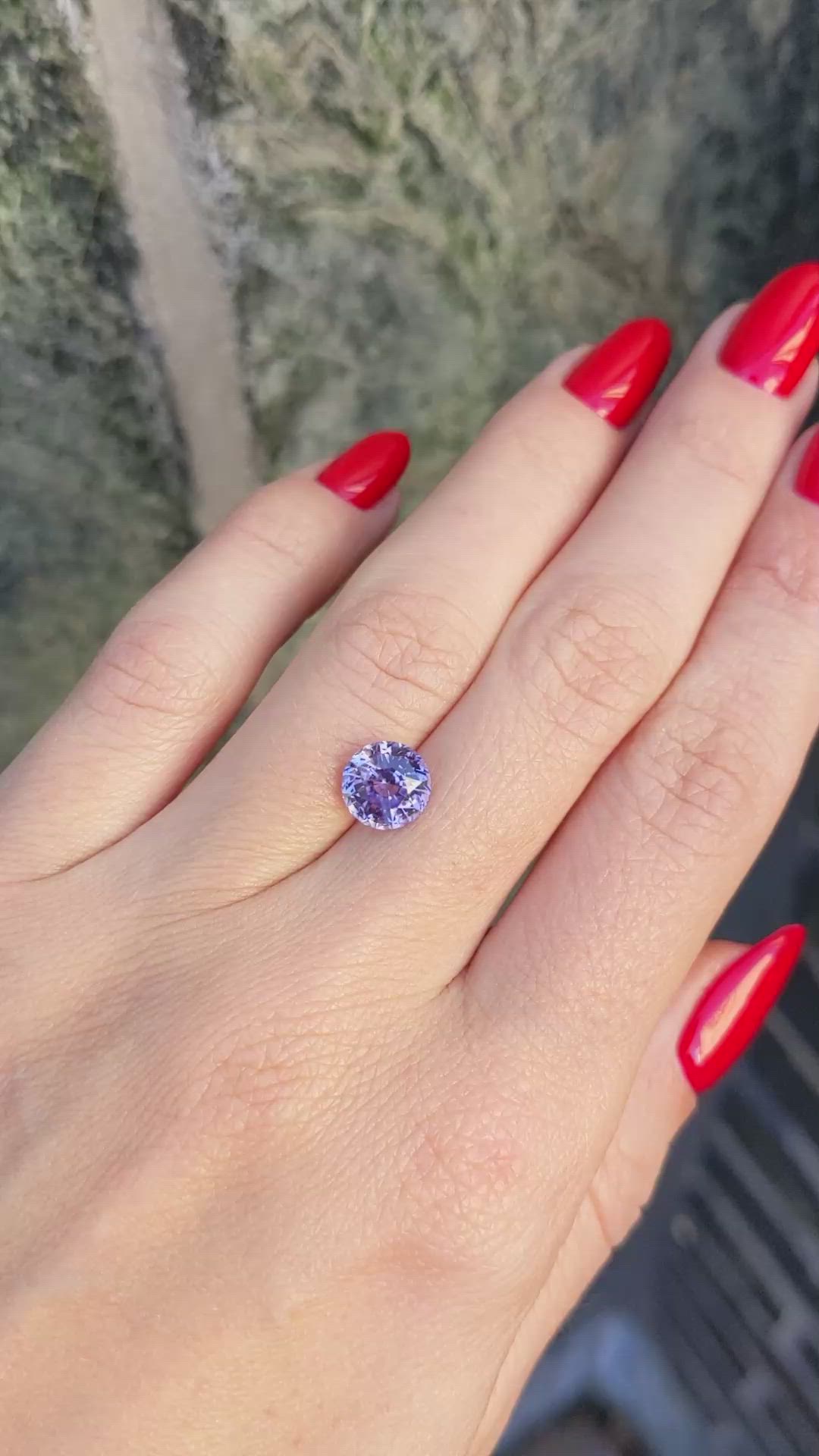 2.80 Ct. Purple Sapphire from Ceylon (Sri Lanka) Size Video