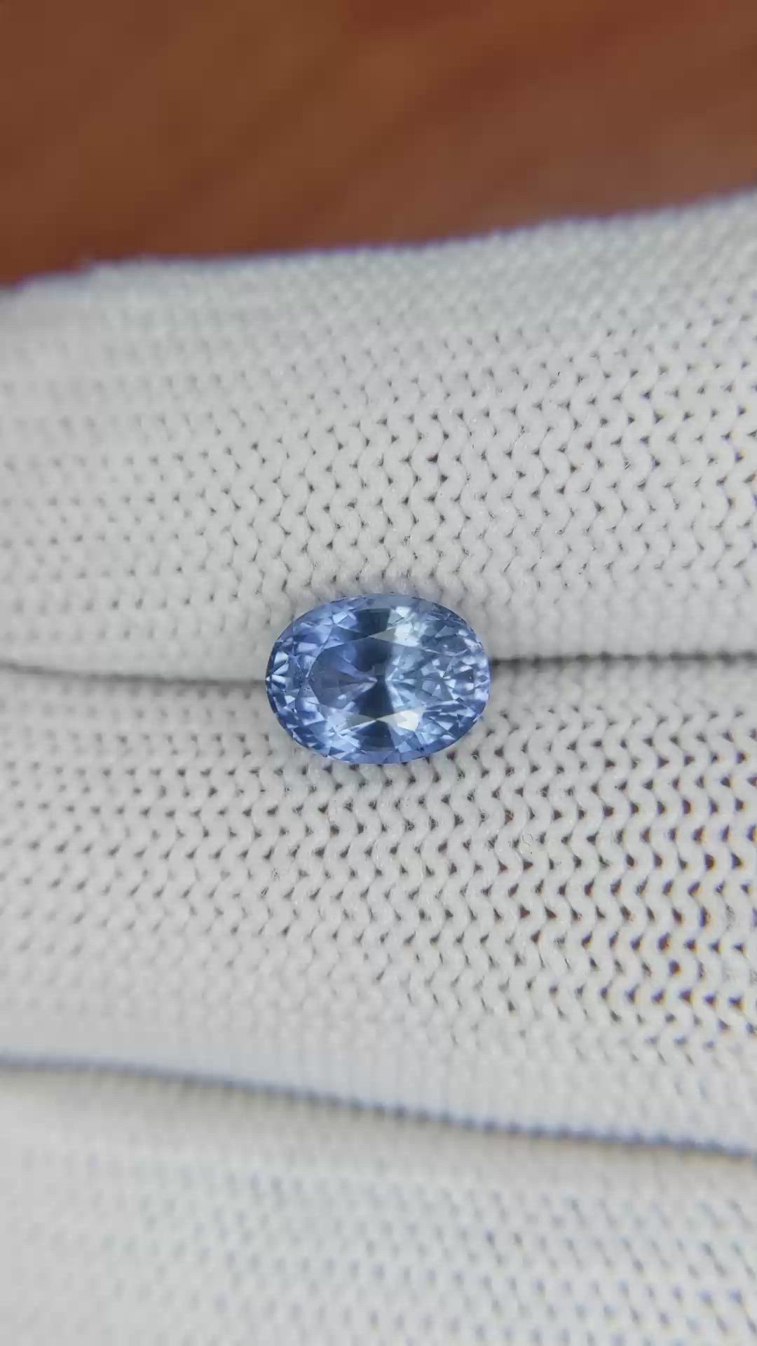 2.20 Ct. Blue Sapphire from Ceylon (Sri Lanka) Size Video