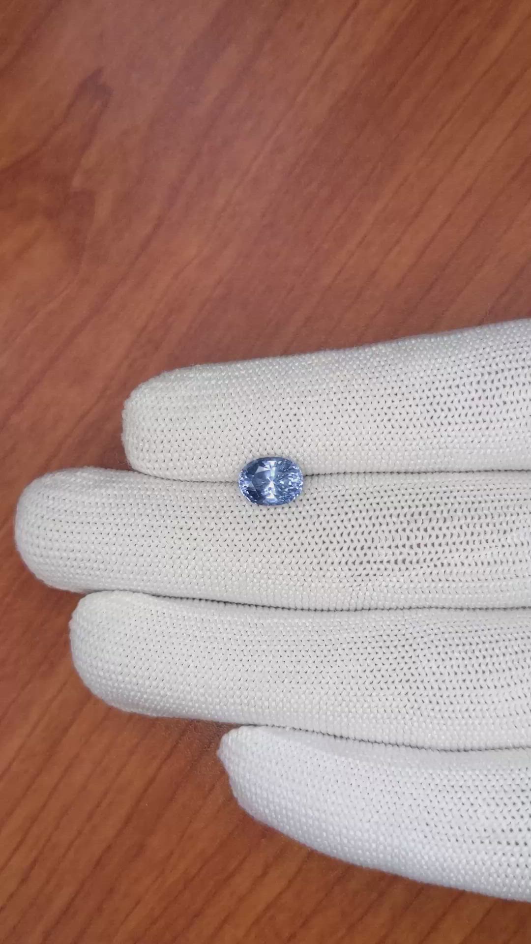 2.20 Ct. Blue Sapphire from Ceylon (Sri Lanka) Size Video