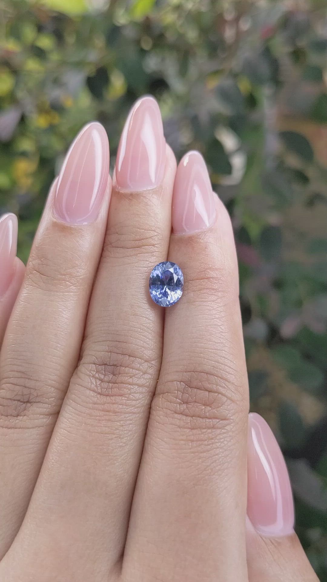 2.20 Ct. Blue Sapphire from Ceylon (Sri Lanka) Size Video