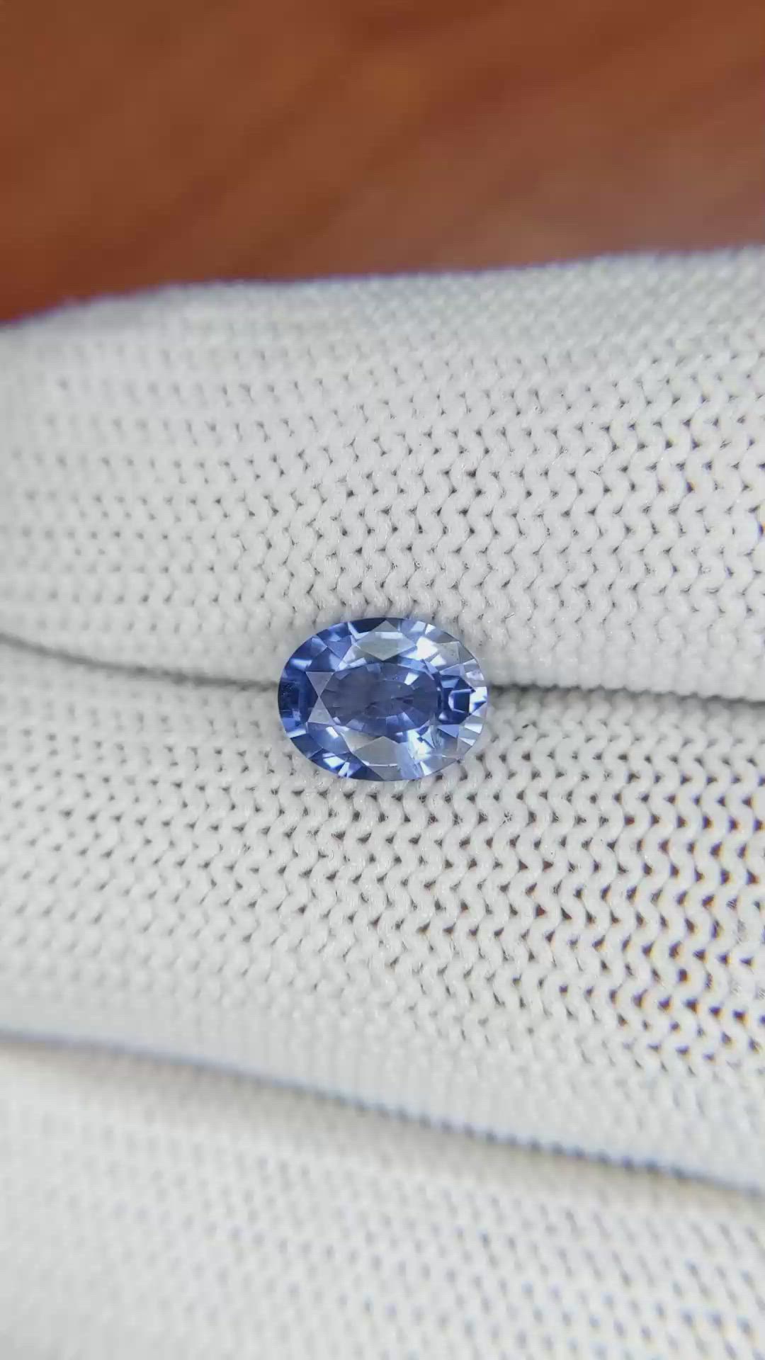 1.50 Ct. Blue Sapphire from Ceylon (Sri Lanka) Size Video