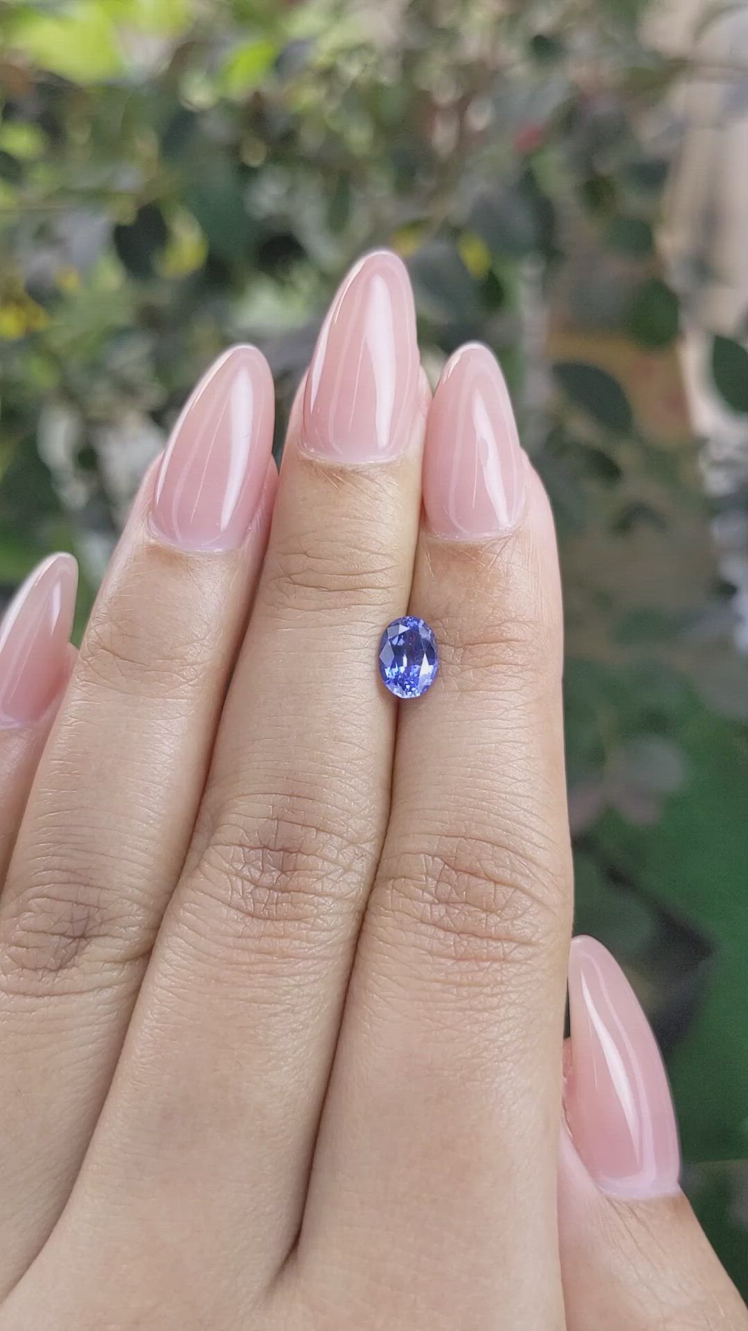 1.04 Ct. Blue Sapphire from Ceylon (Sri Lanka) Size Video